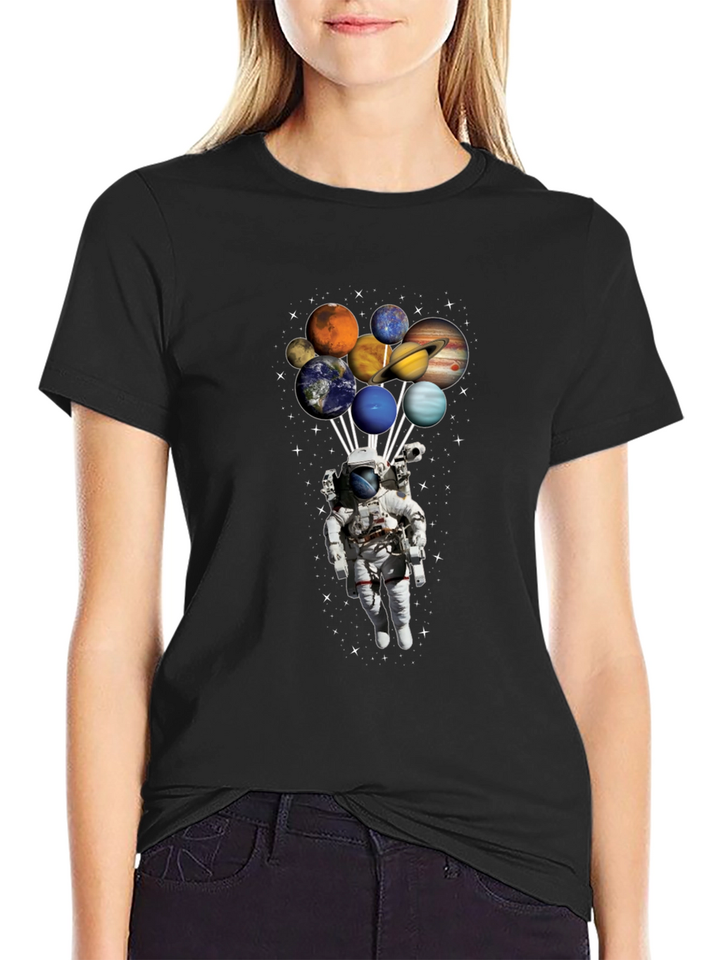 Astronaut Planets T-Shirt - Space Lover Gift