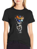 Astronaut Planets T-Shirt - Space Lover Gift