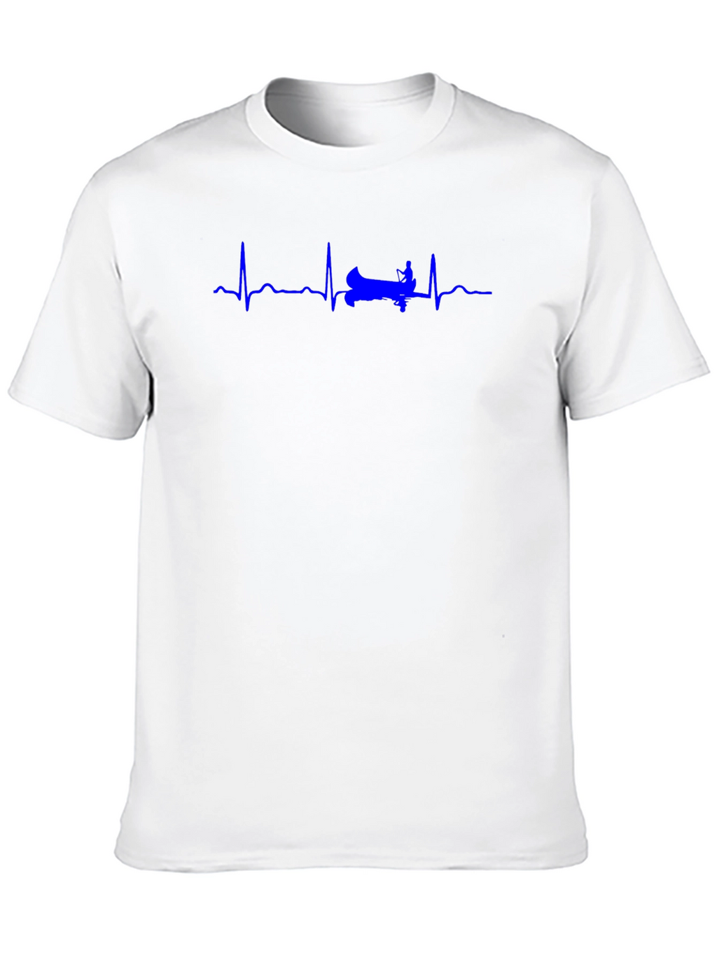 Rowing Heartbeat T-Shirt - Black Cotton Tee
