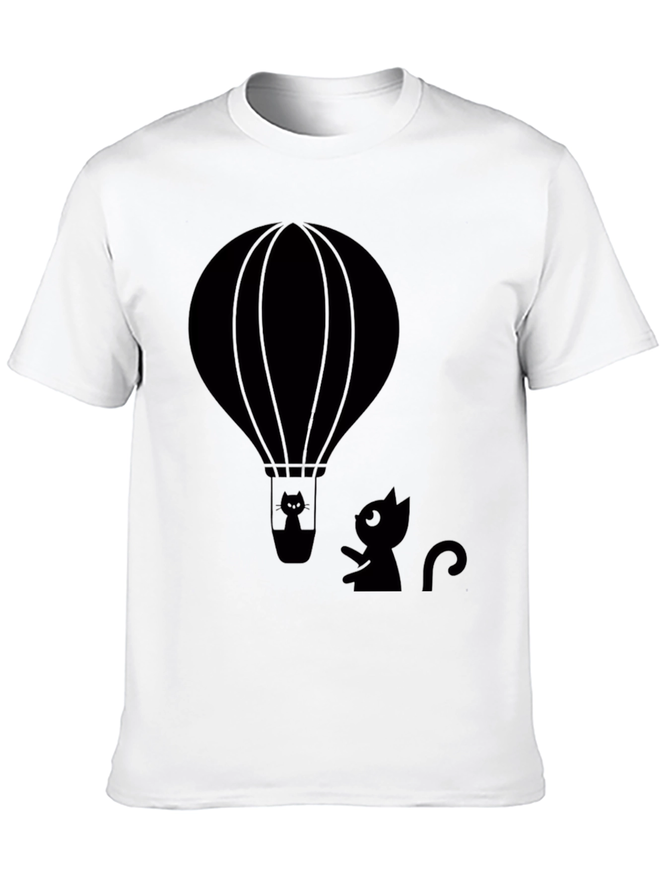 Cat in Hot Air Balloon Graphic Tee