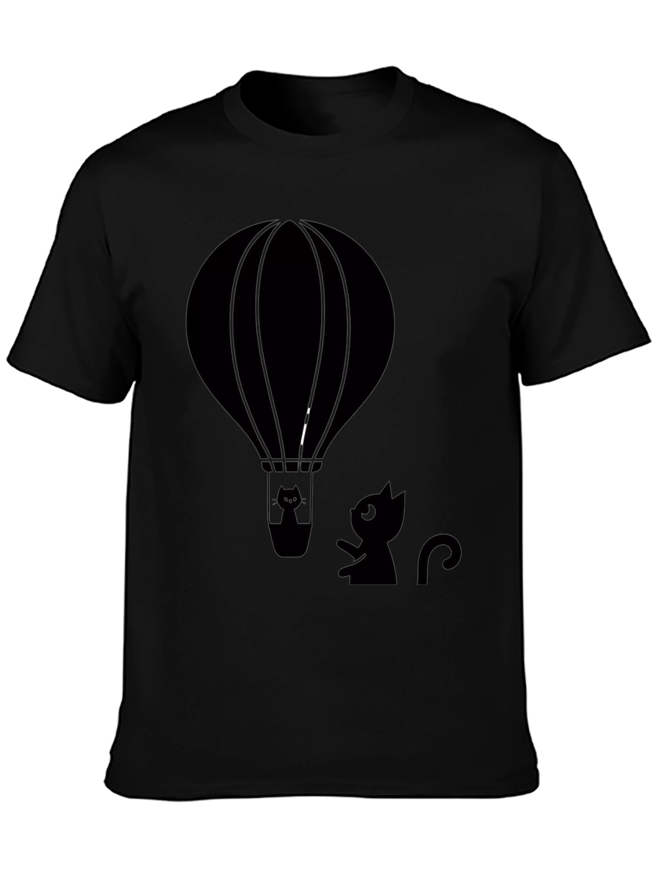 Cat in Hot Air Balloon Graphic Tee
