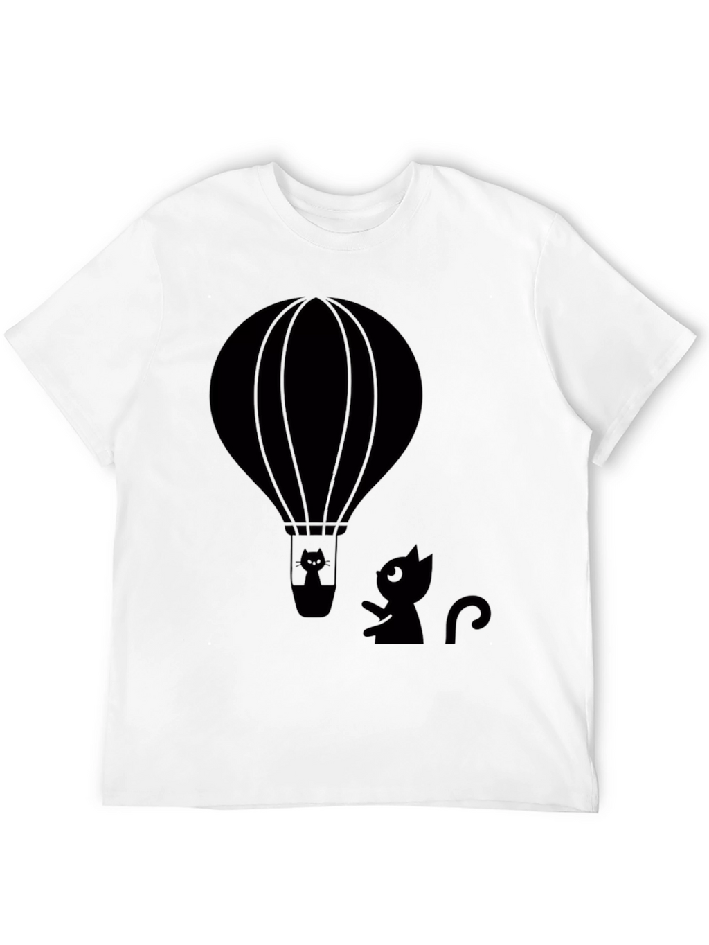 Cat in Hot Air Balloon Graphic Tee