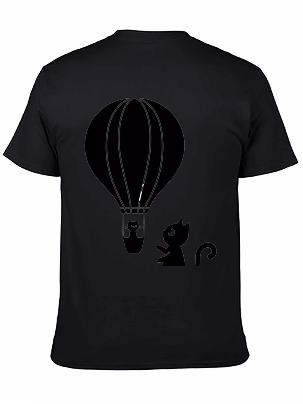 Cat in Hot Air Balloon Graphic Tee