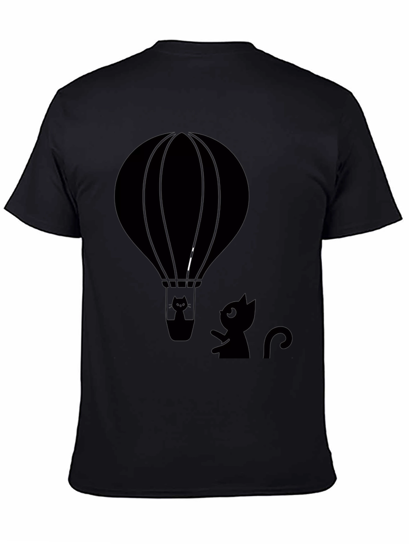 Cat in Hot Air Balloon Graphic Tee