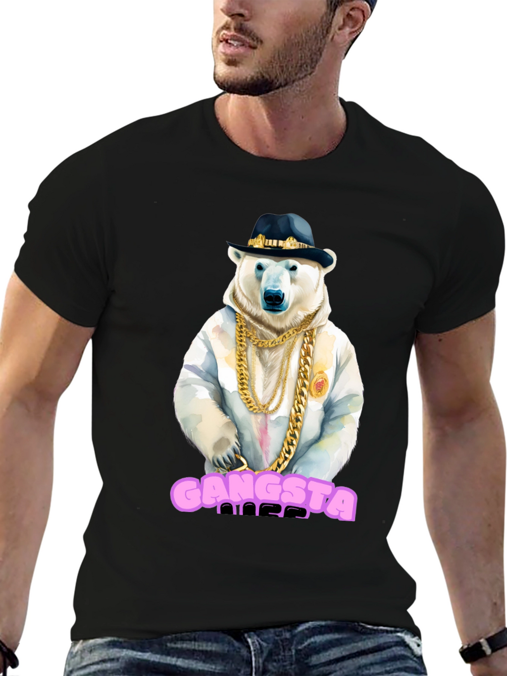 Gangsta Polar Bear Graphic Tee