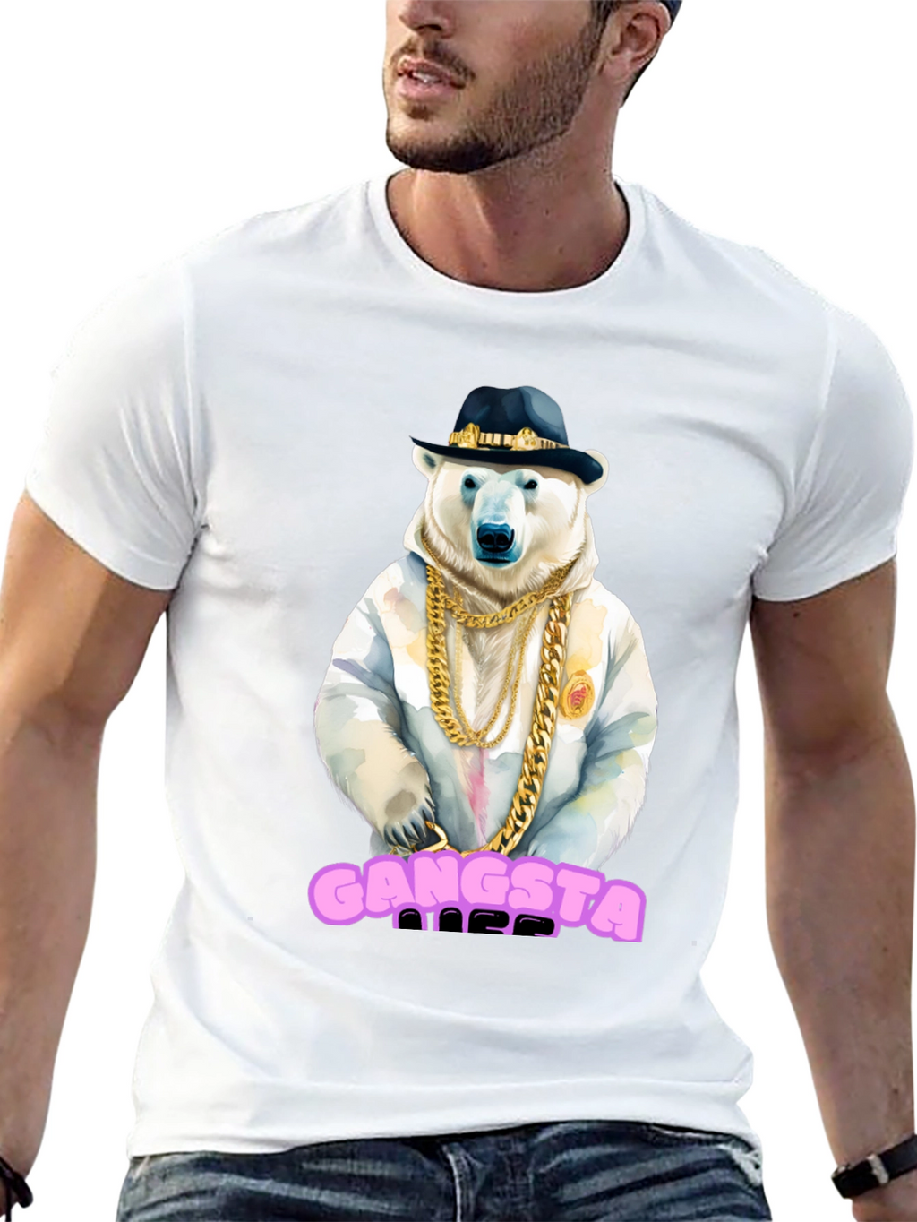 Gangsta Polar Bear Graphic Tee