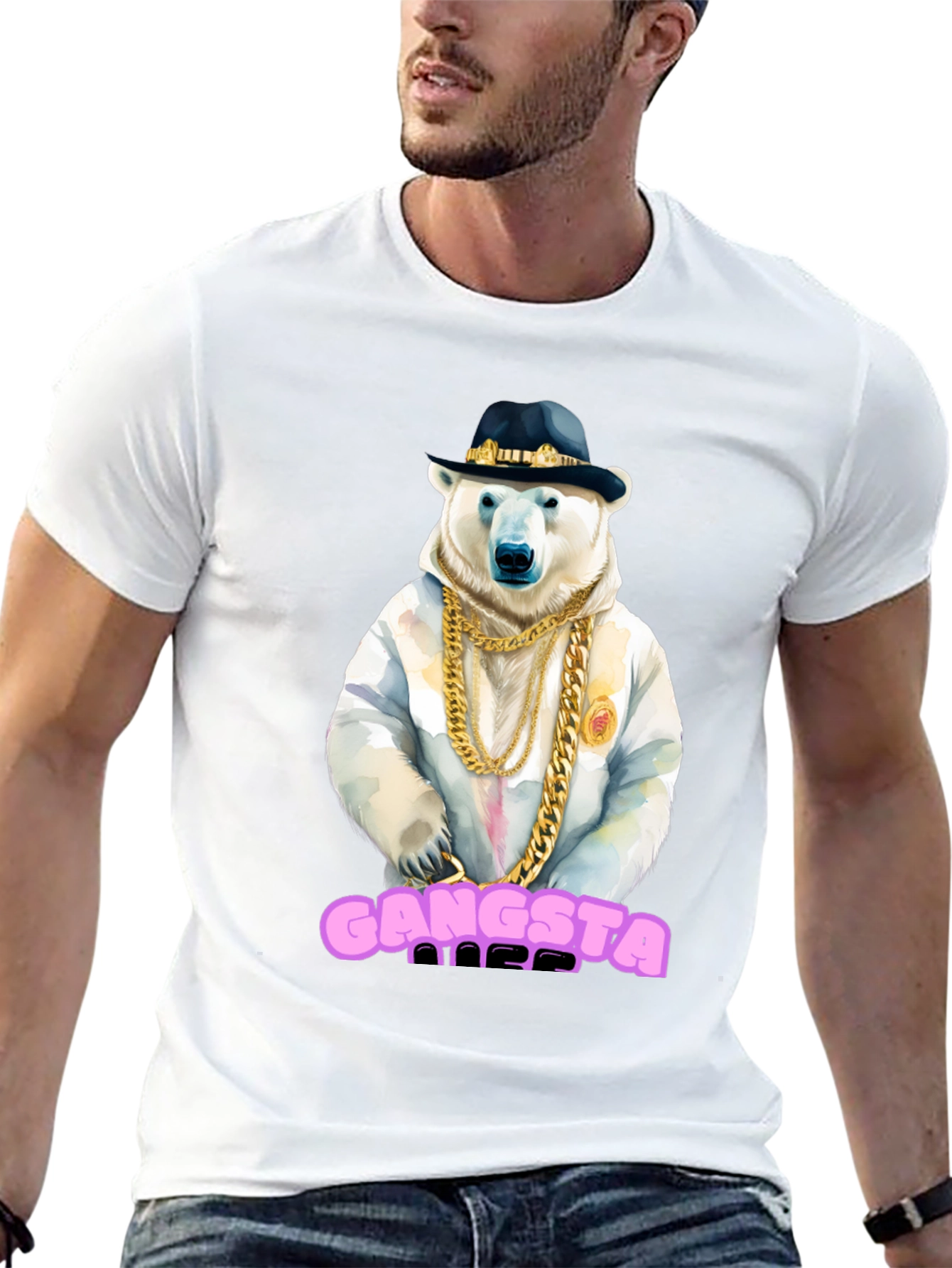 Gangsta Polar Bear Graphic Tee