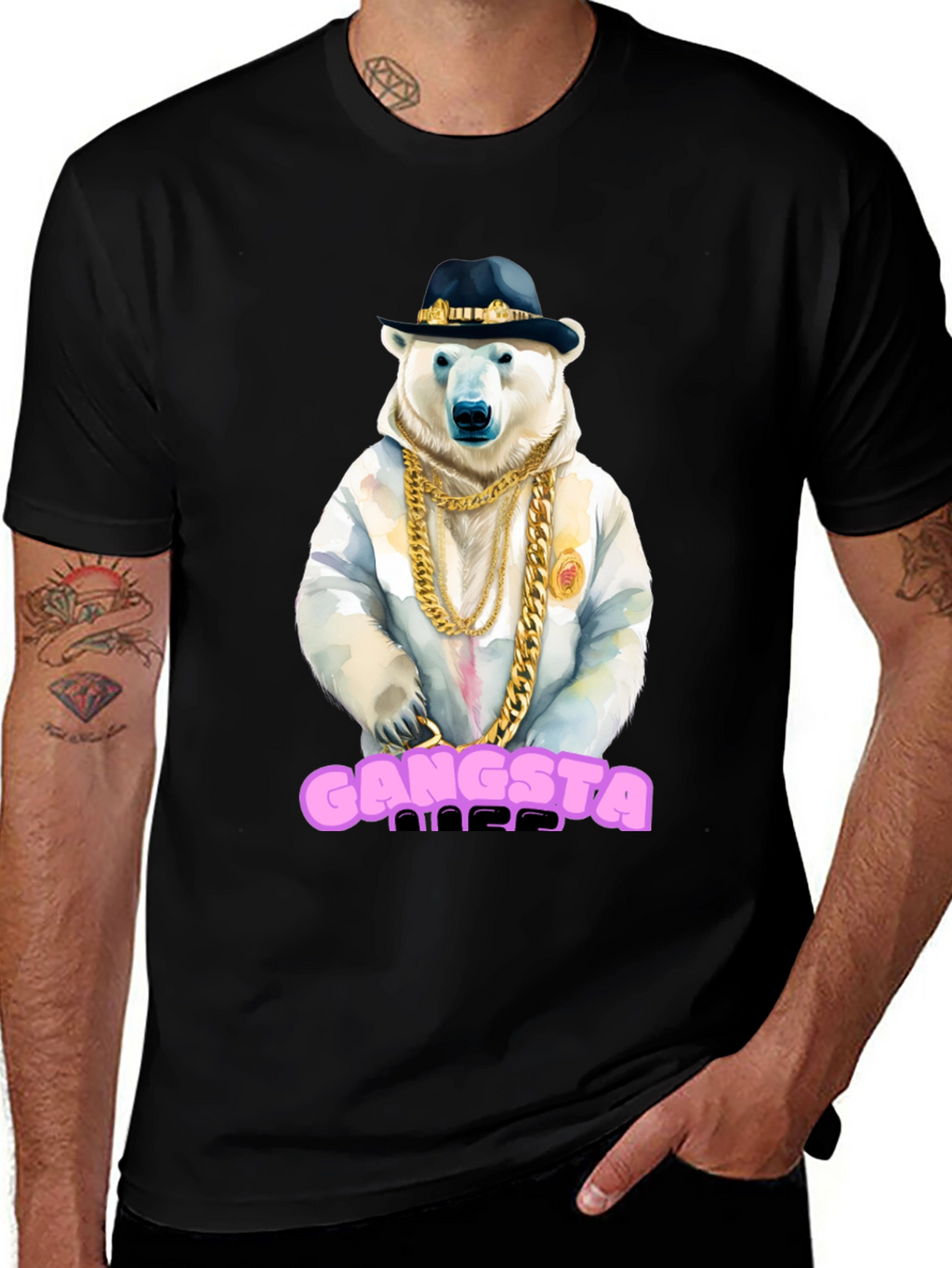 Gangsta Polar Bear Graphic Tee