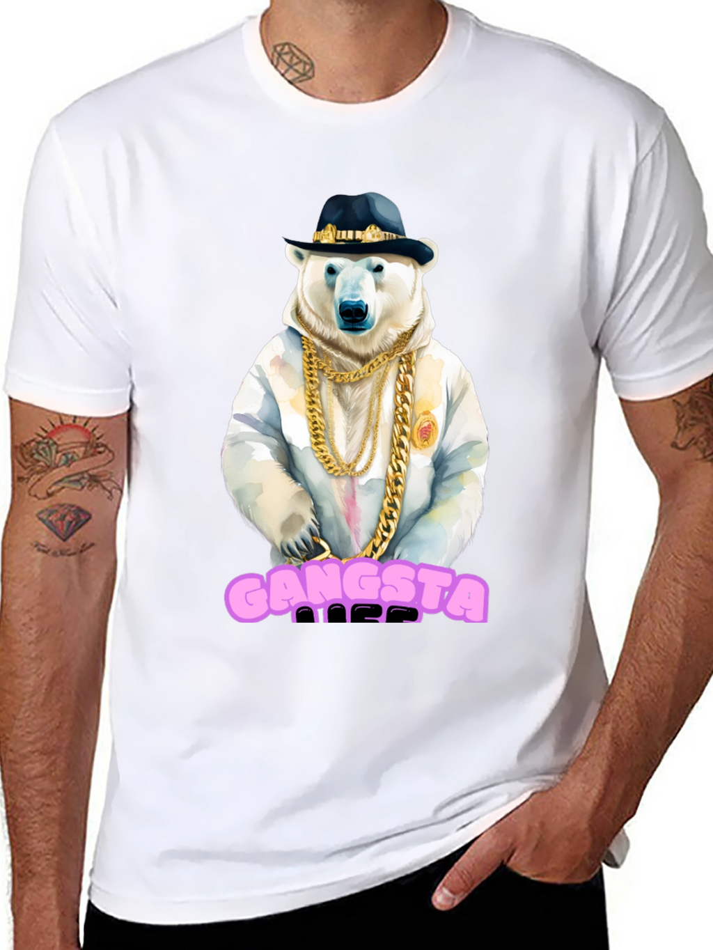 Gangsta Polar Bear Graphic Tee