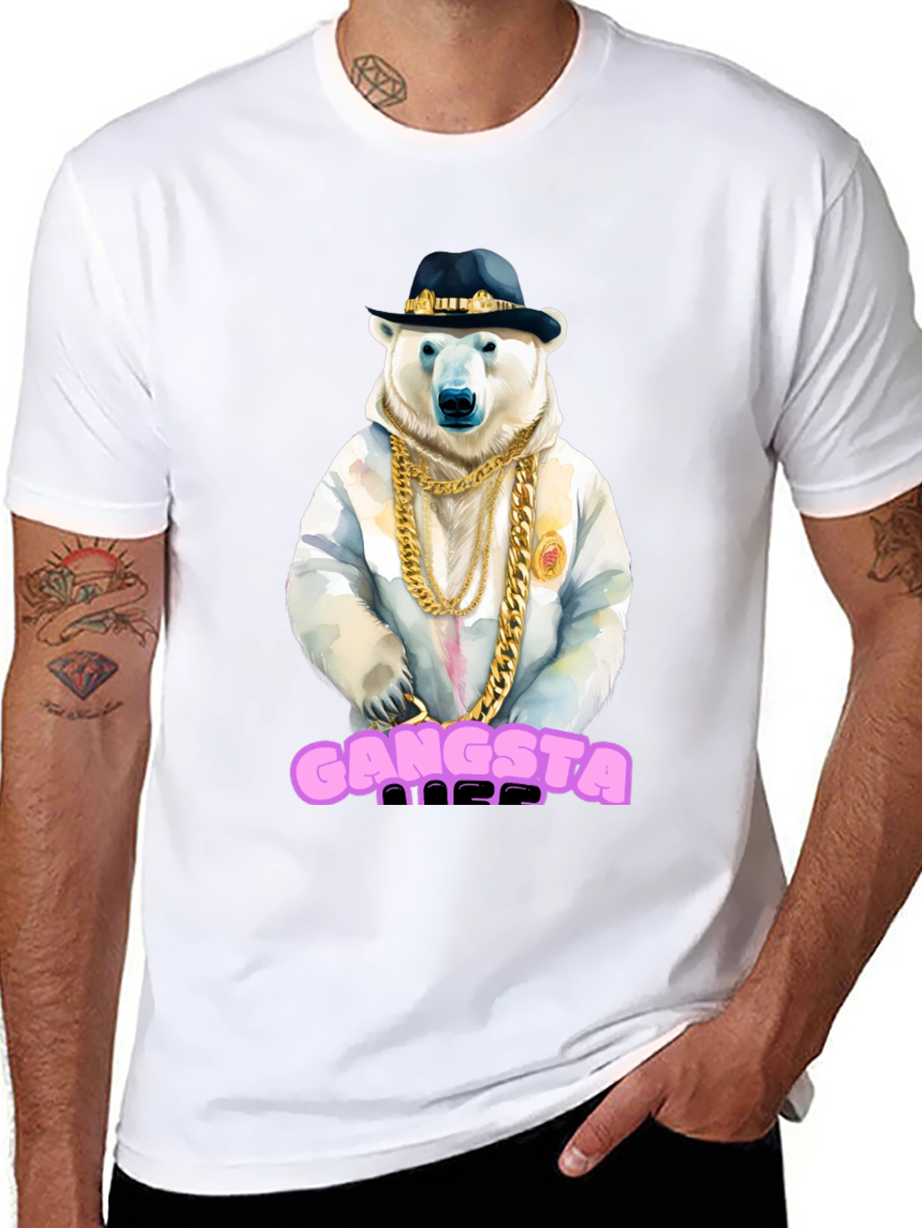Gangsta Polar Bear Graphic Tee