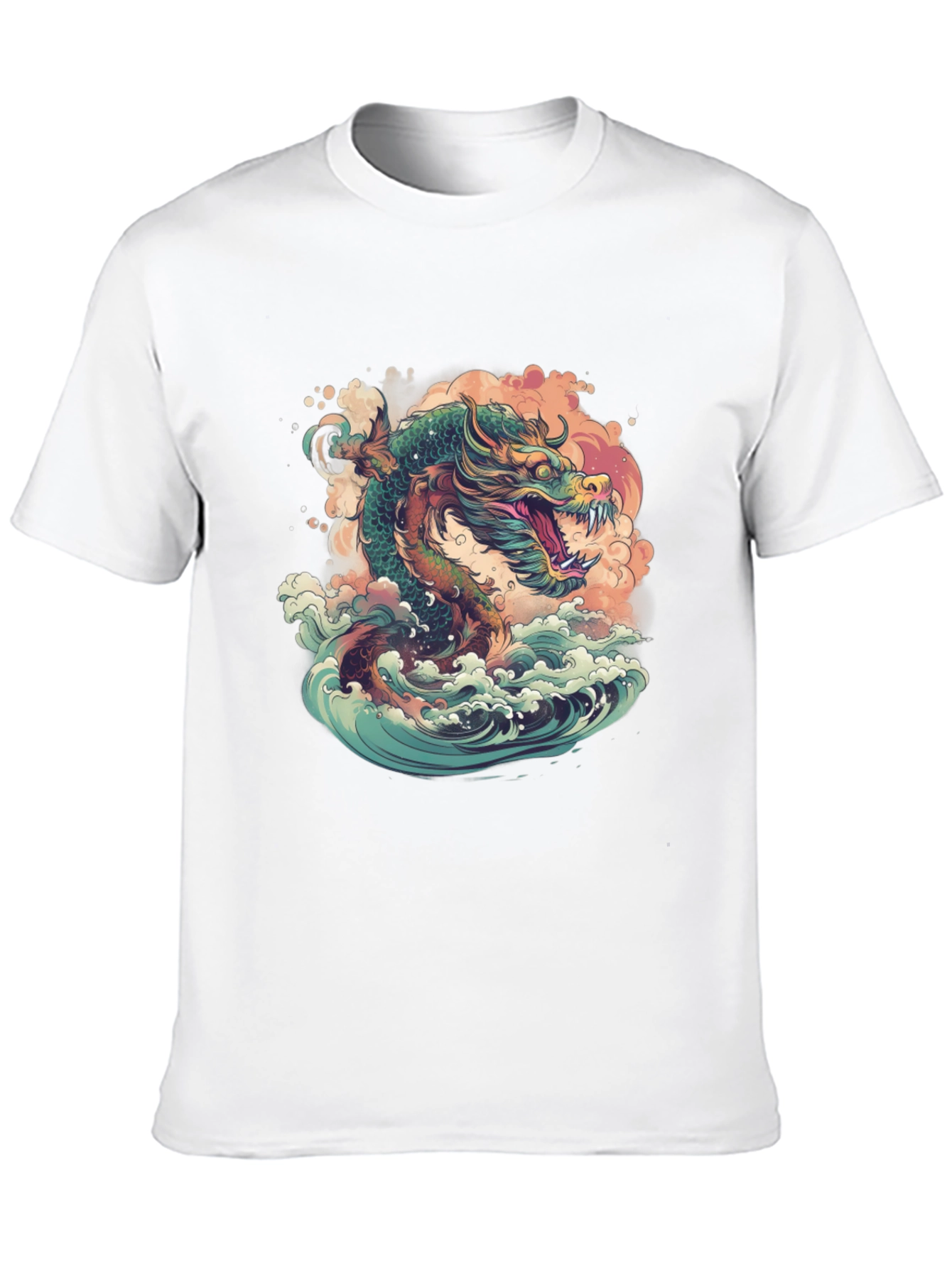 Dragon Wave T-Shirt - Artistic Design