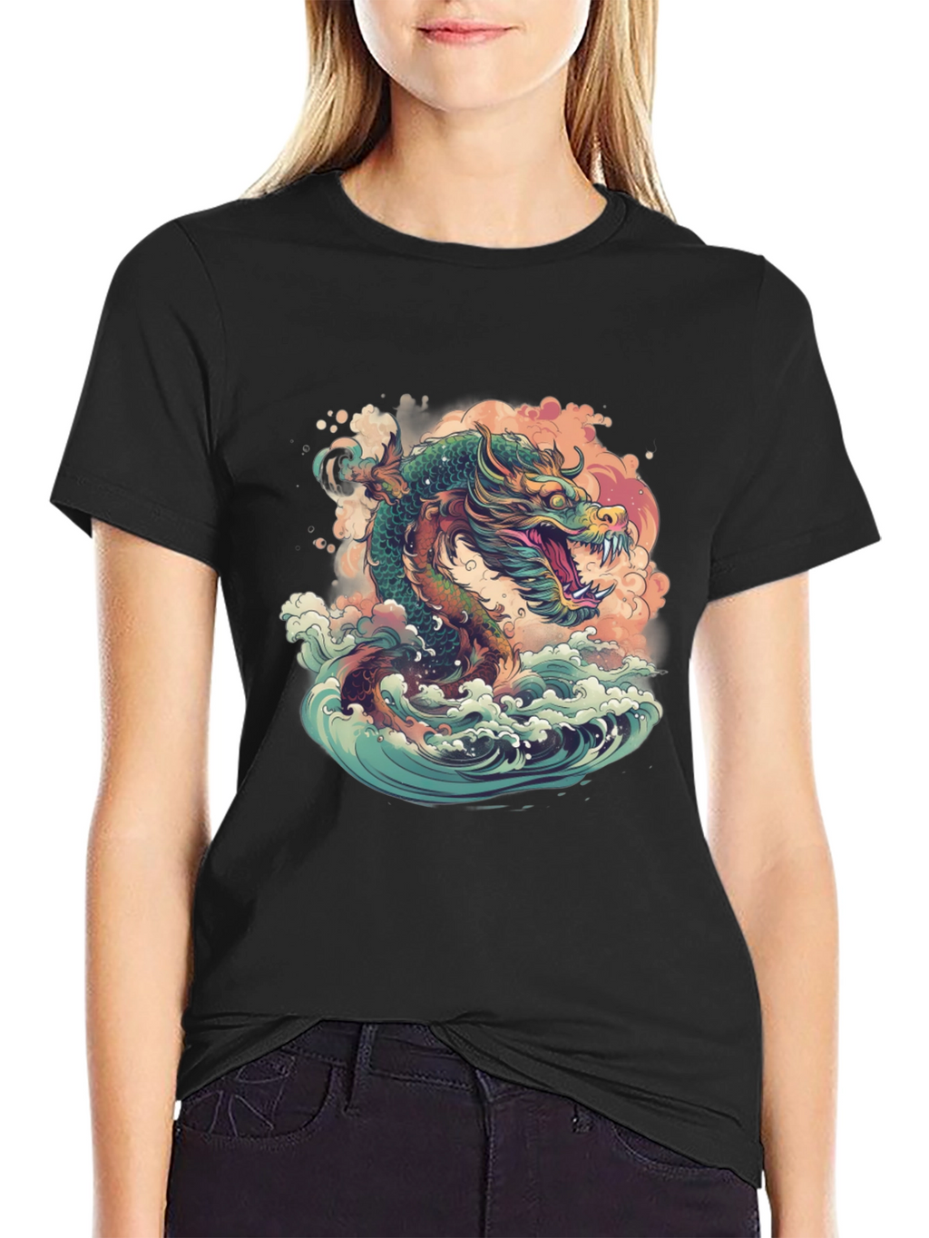 Dragon Wave T-Shirt - Artistic Design