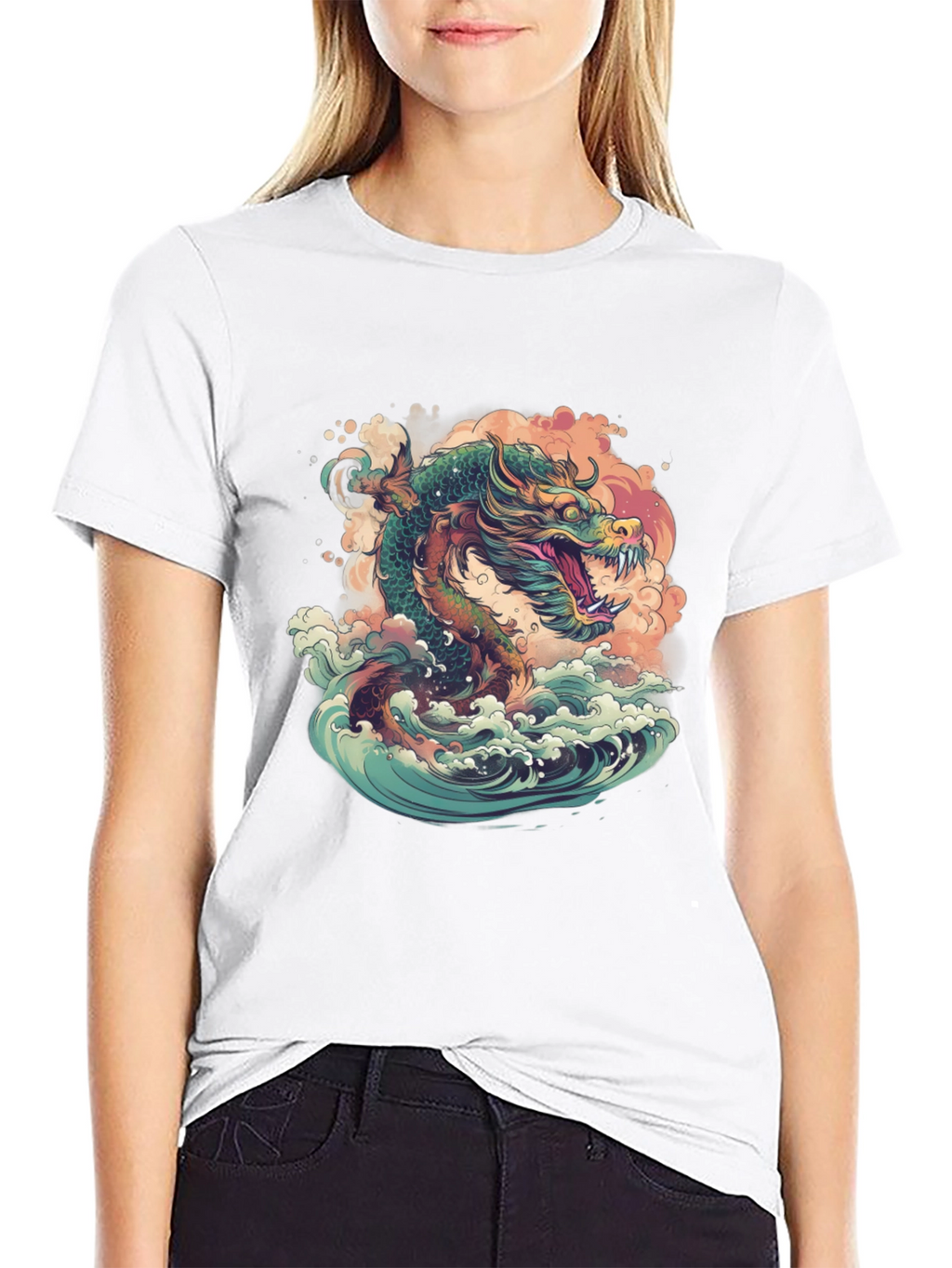 Dragon Wave T-Shirt - Artistic Design