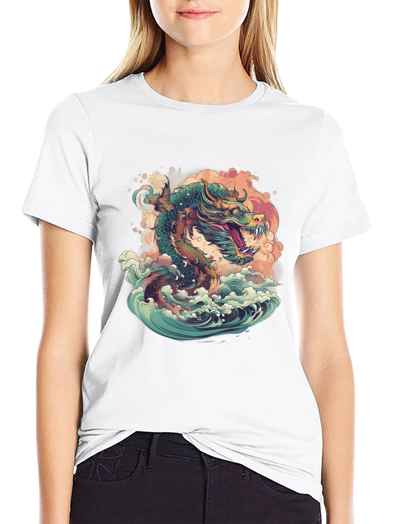 Dragon Wave T-Shirt - Artistic Design