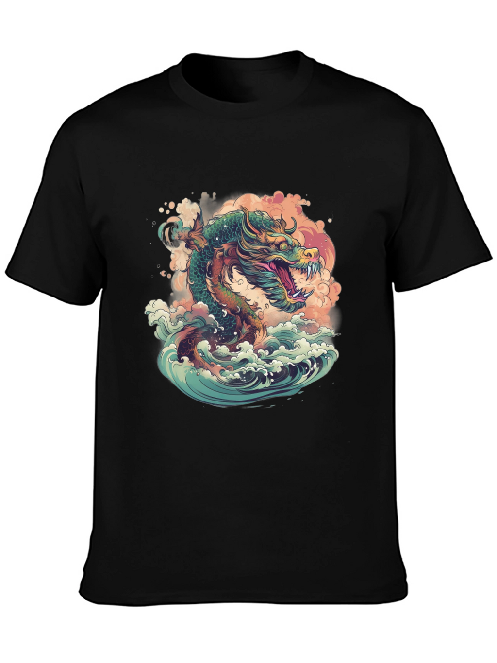 Dragon Wave T-Shirt - Artistic Design
