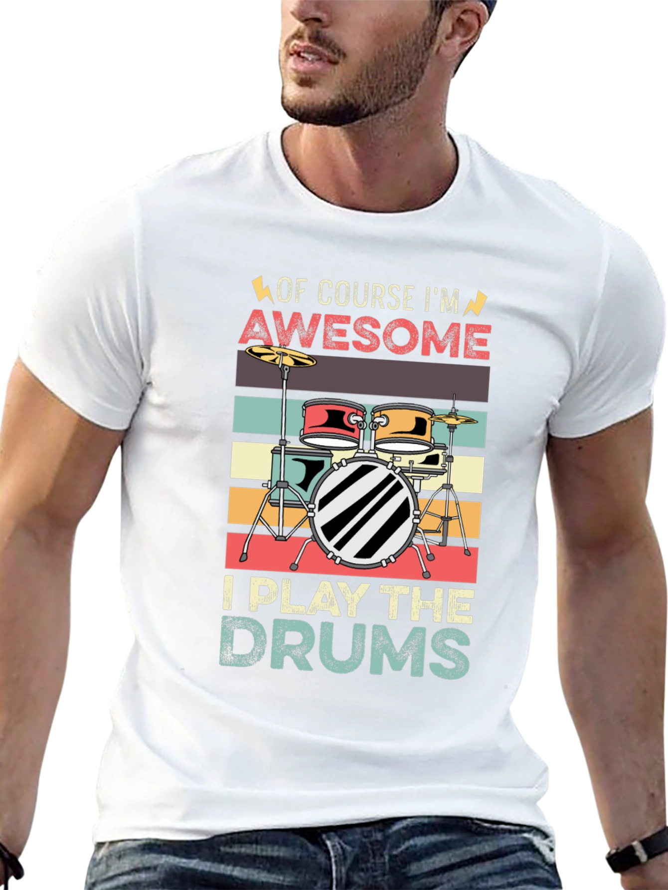 Awesome Drummer T-Shirt - Play the Drums!