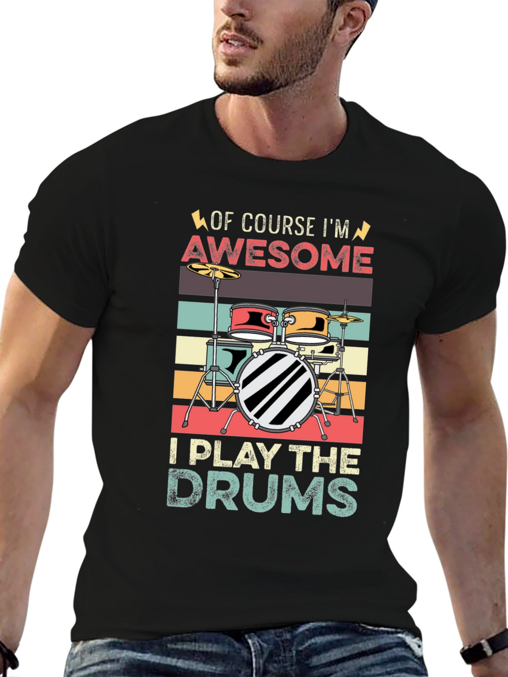 Awesome Drummer T-Shirt - Play the Drums!