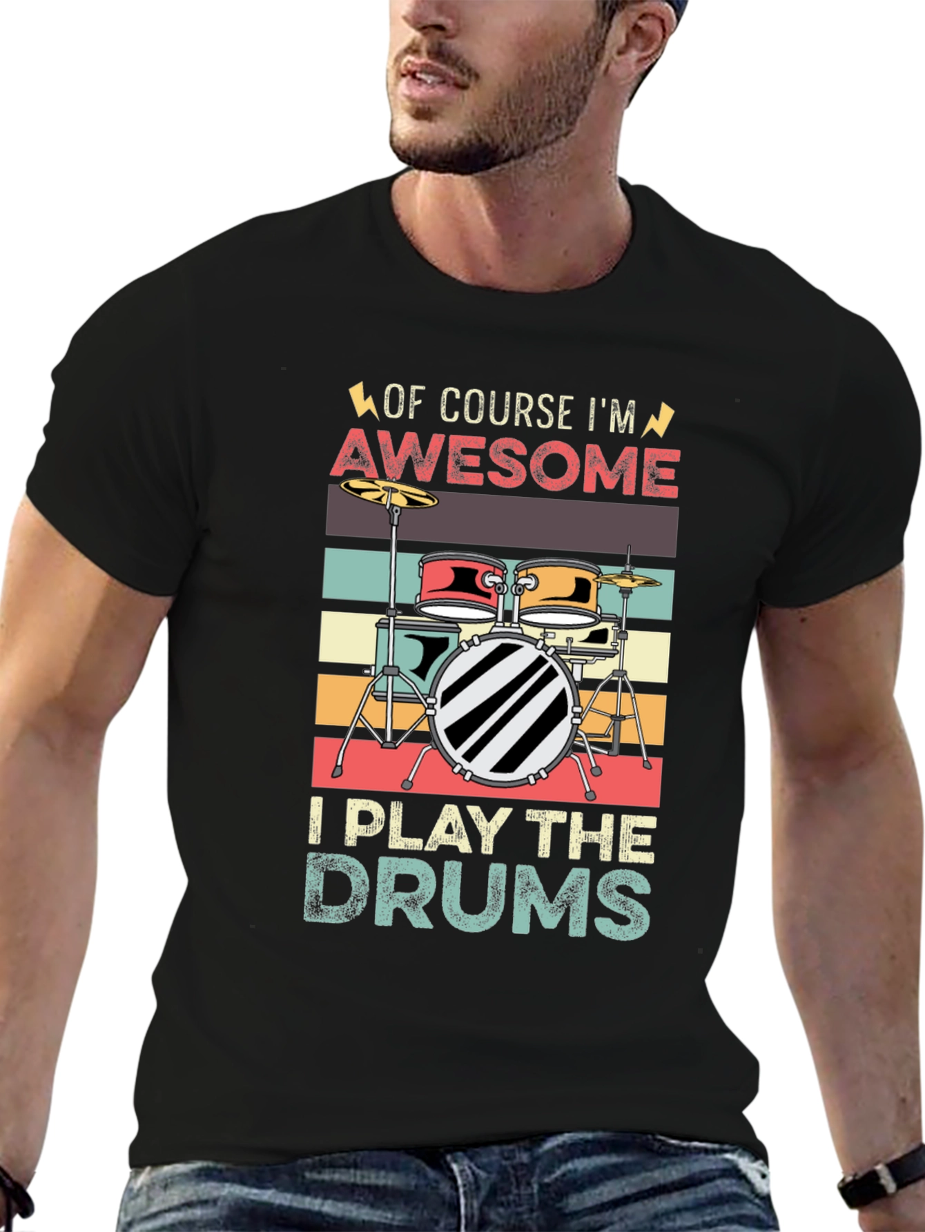 Awesome Drummer T-Shirt - Play the Drums!