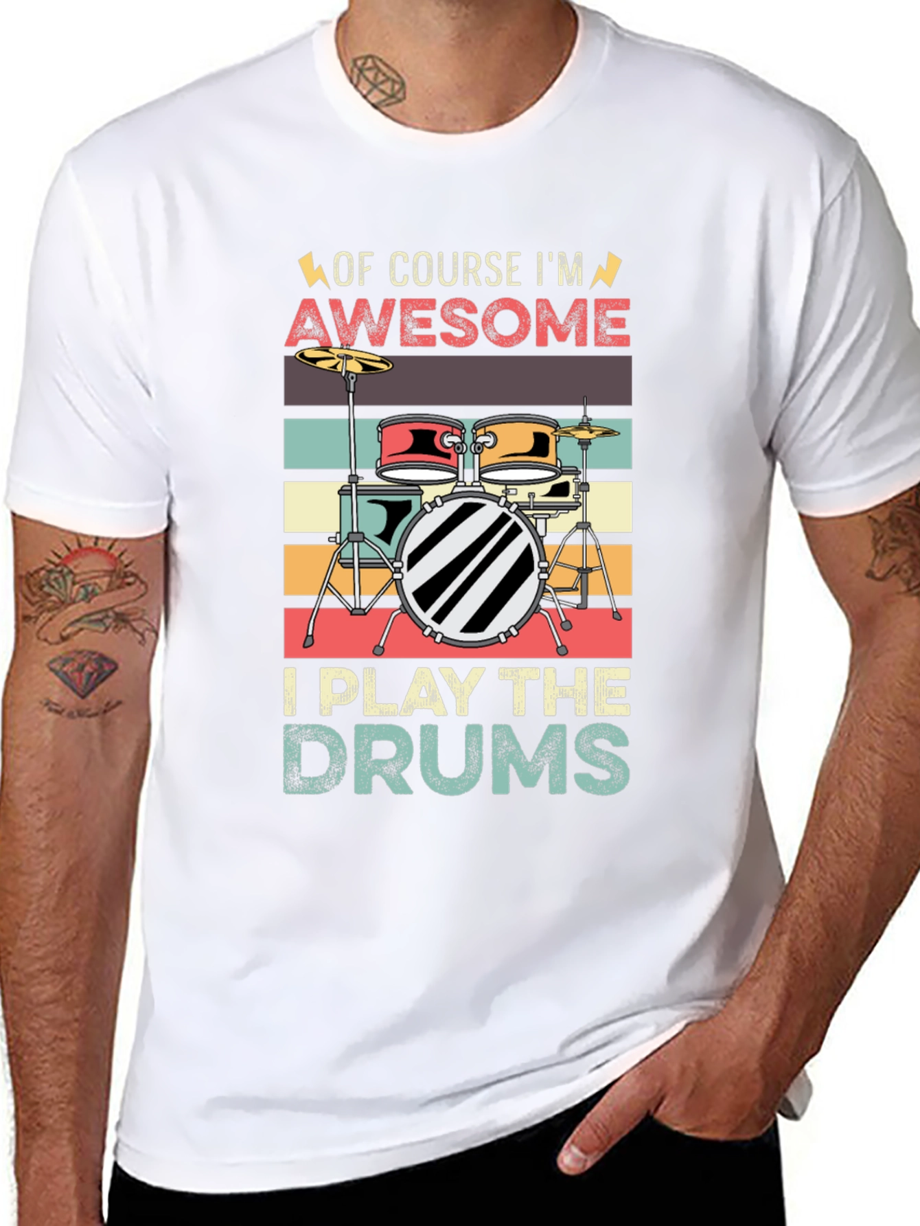 Awesome Drummer T-Shirt - Play the Drums!