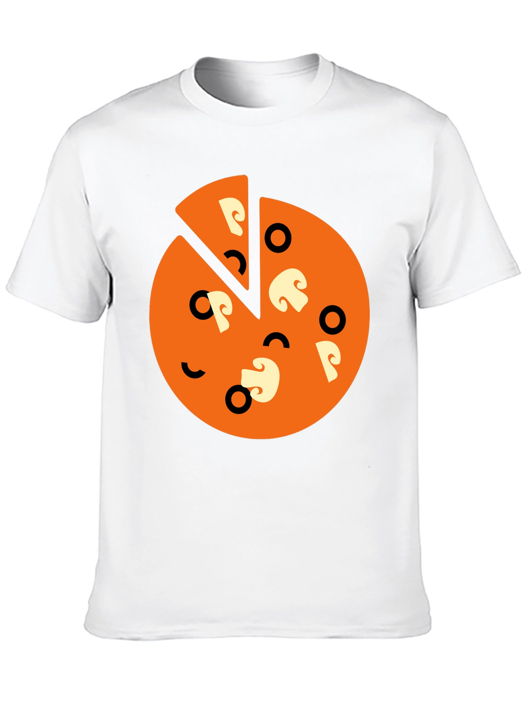 Pizza Slice Graphic Tee - Black Casual Shirt