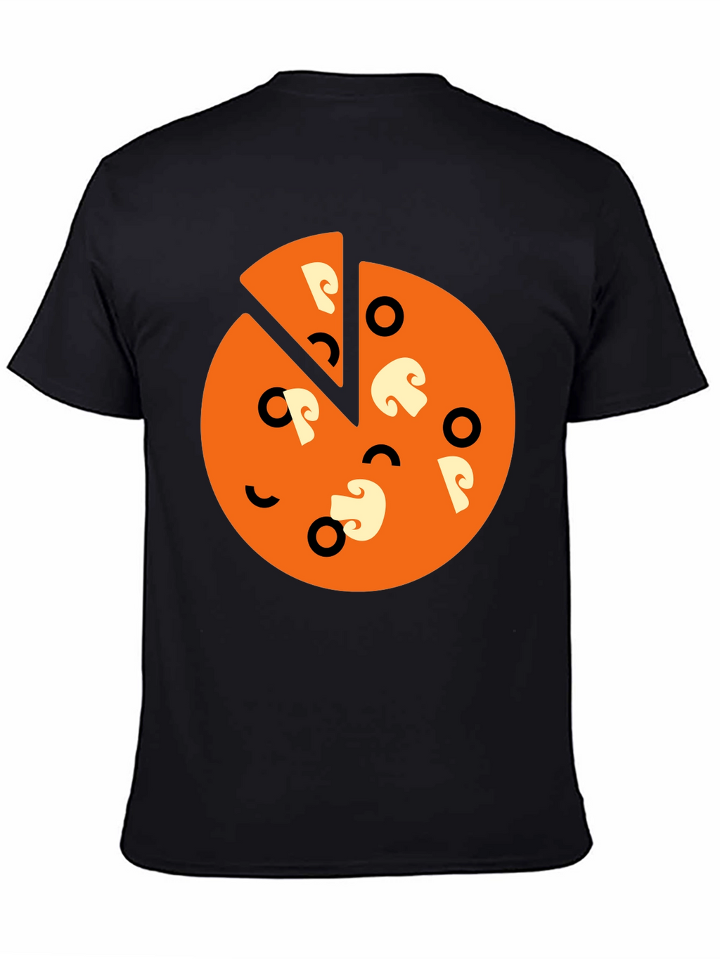 Pizza Slice Graphic Tee - Black Casual Shirt