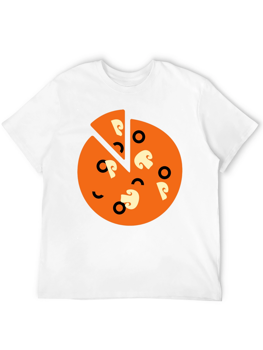 Pizza Slice Graphic Tee - Black Casual Shirt