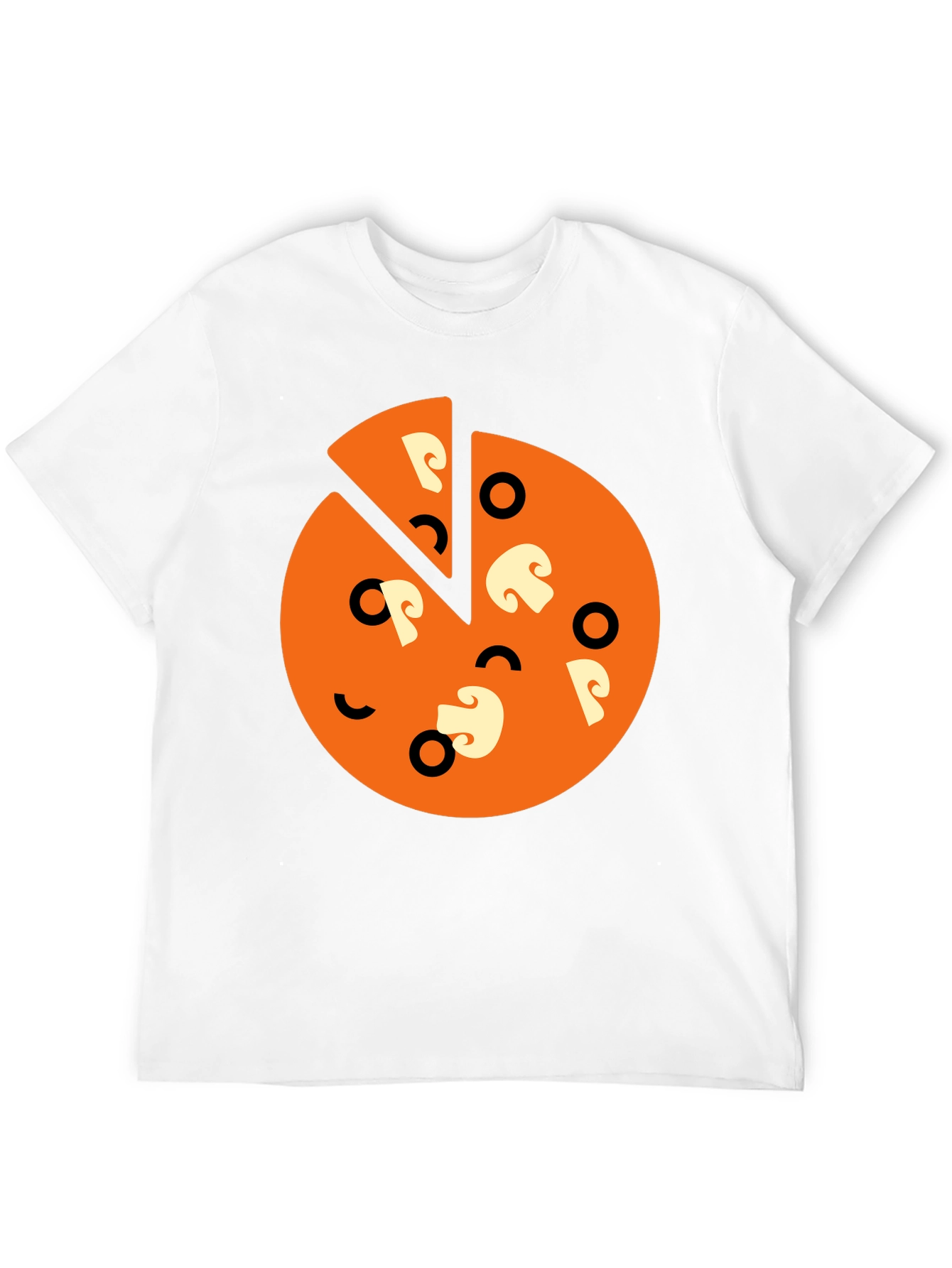 Pizza Slice Graphic Tee - Black Casual Shirt