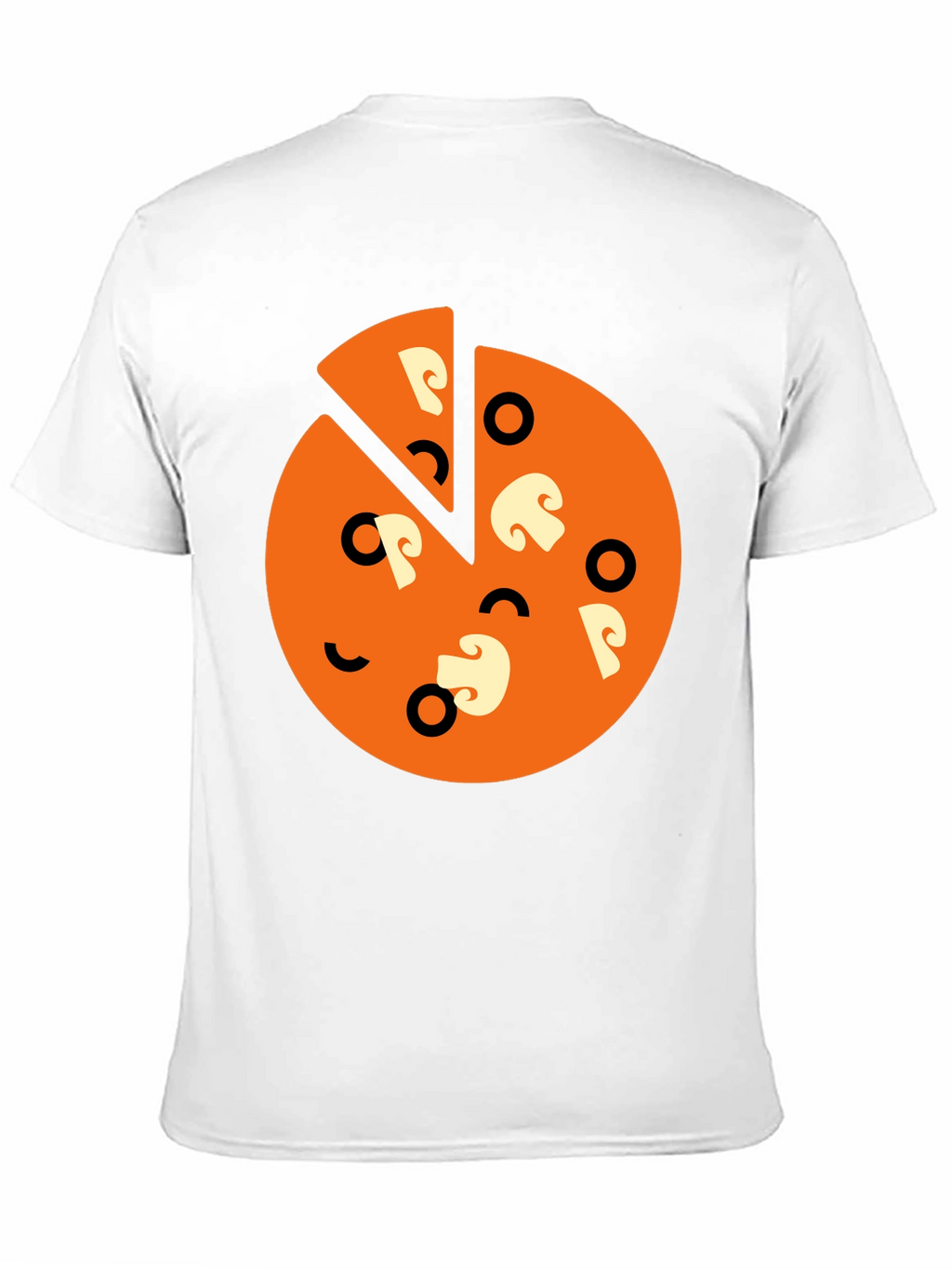Pizza Slice Graphic Tee - Black Casual Shirt