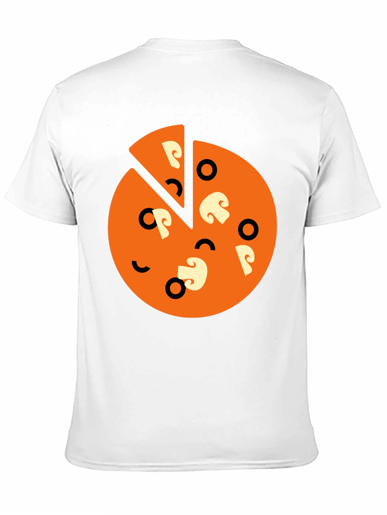 Pizza Slice Graphic Tee - Black Casual Shirt