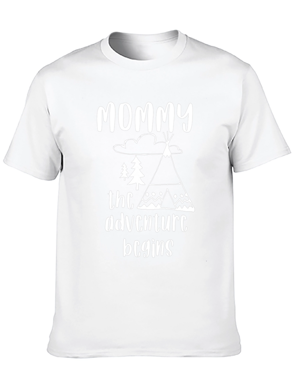 Mommy The Adventure Begins Black T-Shirt