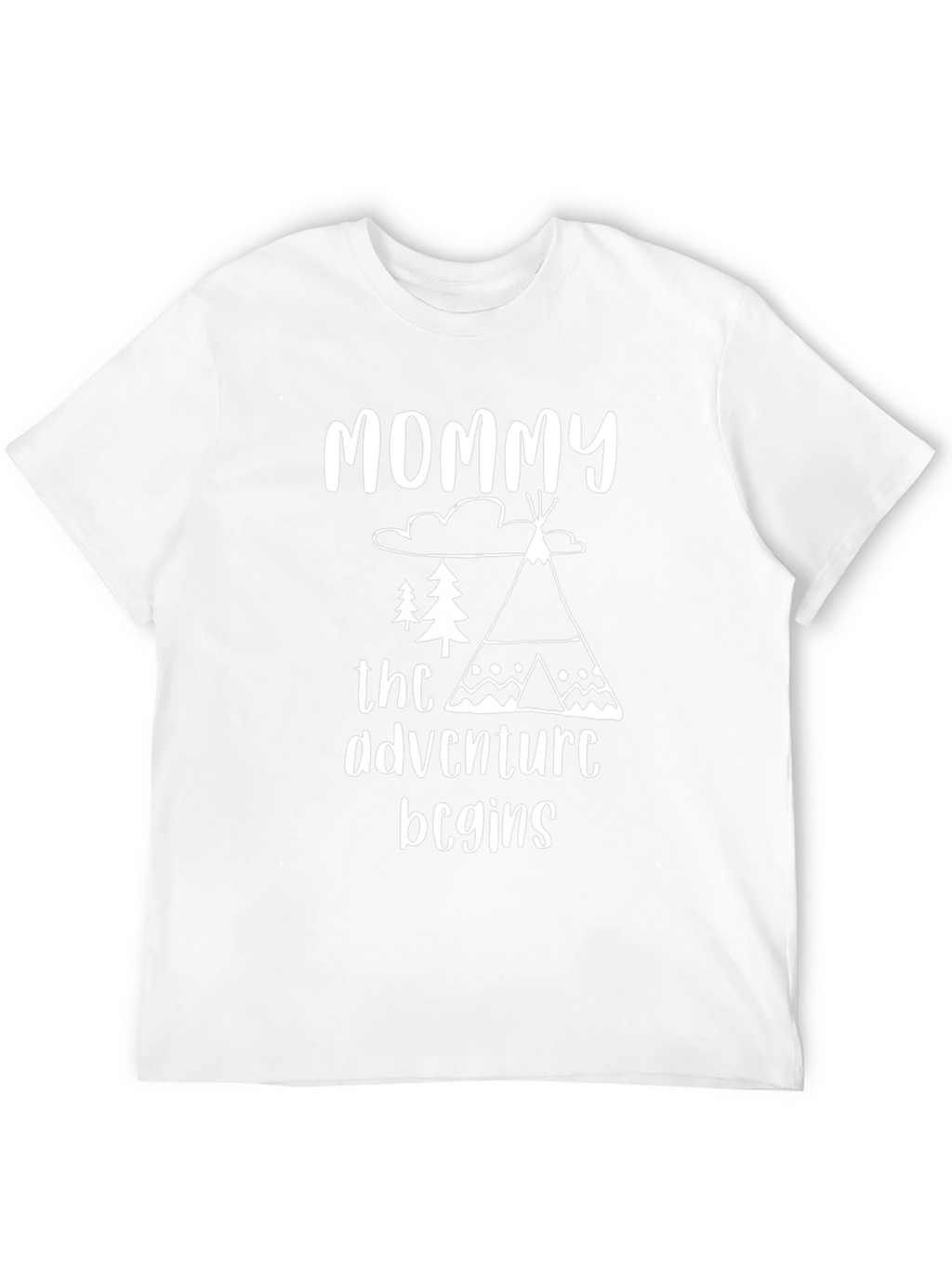Mommy The Adventure Begins Black T-Shirt