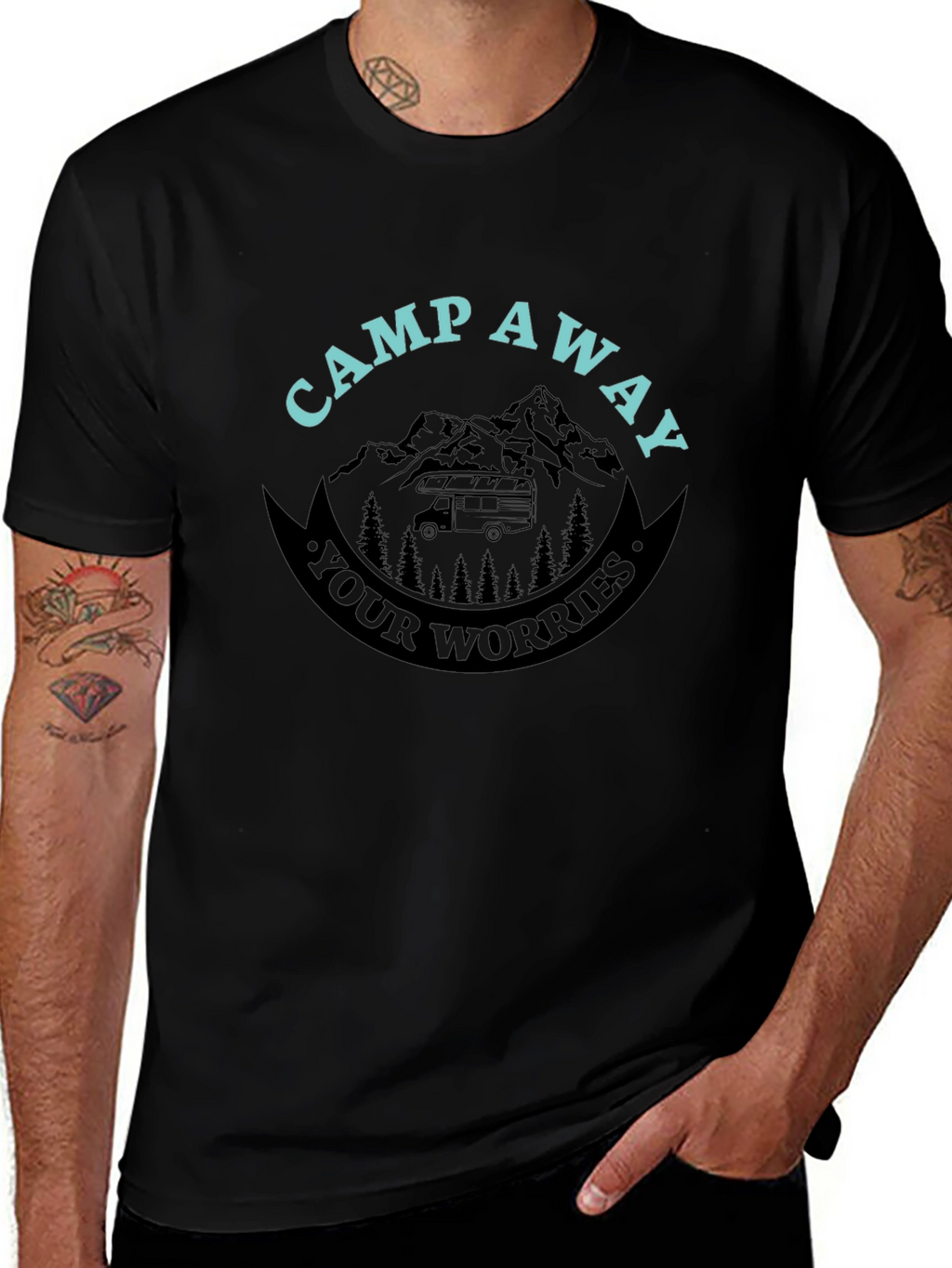 Camp Away Your Worries Graphic T-Shirt