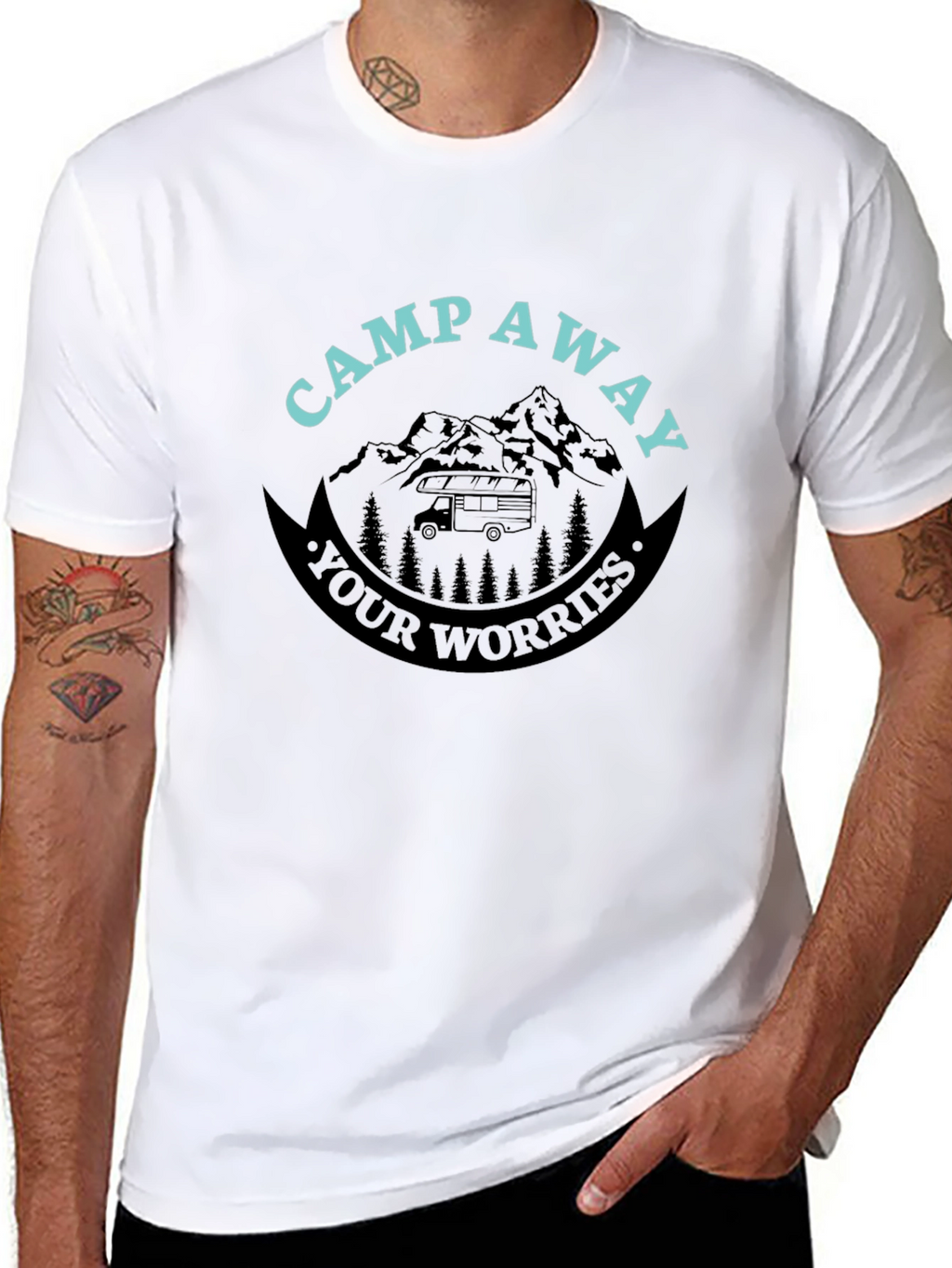 Camp Away Your Worries Graphic T-Shirt