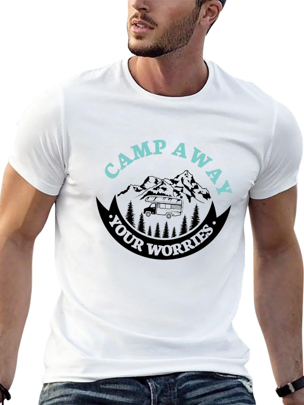 Camp Away Your Worries Graphic T-Shirt
