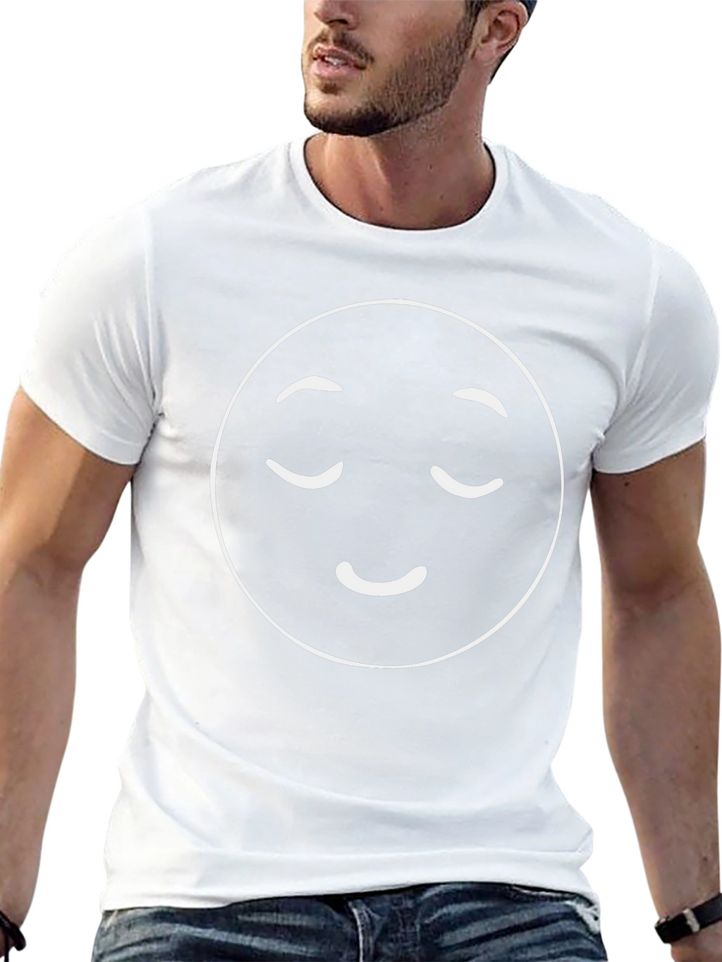 Relaxed Emoji Black T-Shirt - Soft & Comfortable