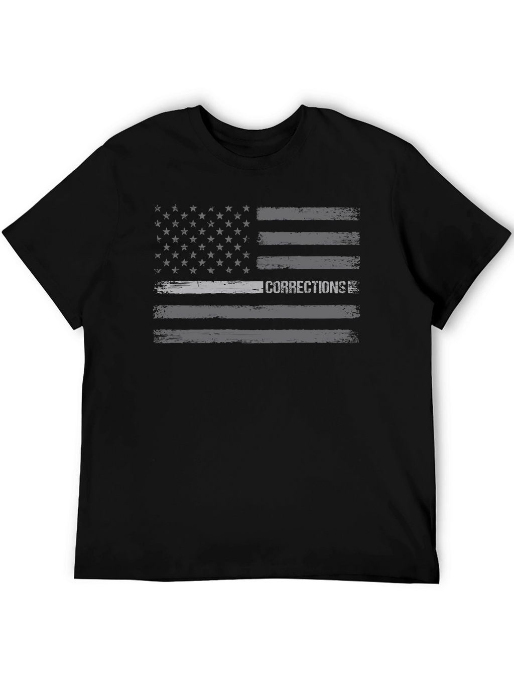 Corrections American Flag T-Shirt - Black