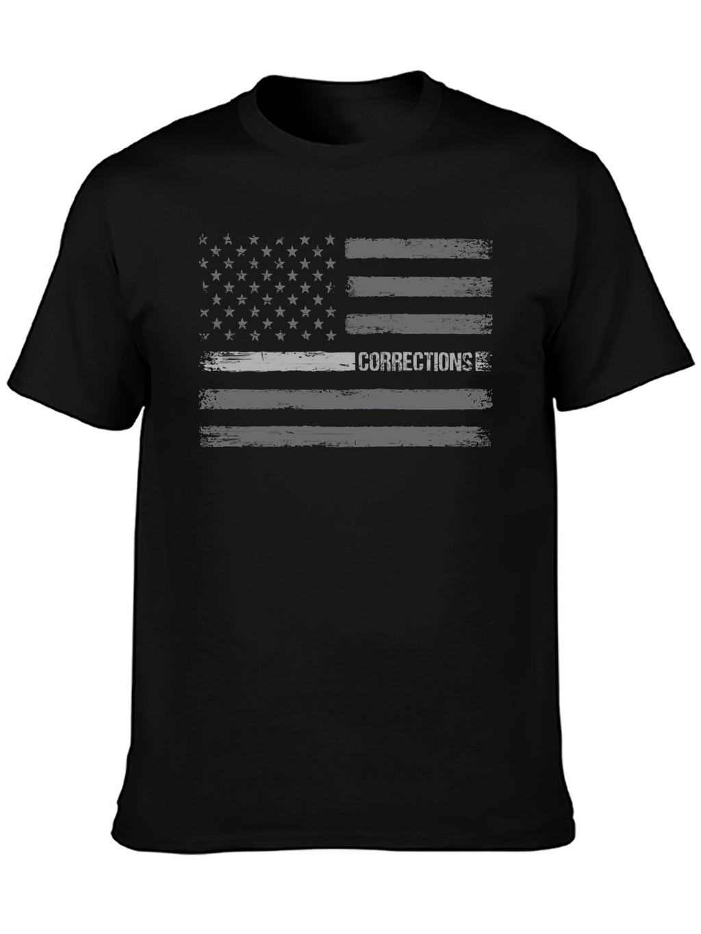 Corrections American Flag T-Shirt - Black