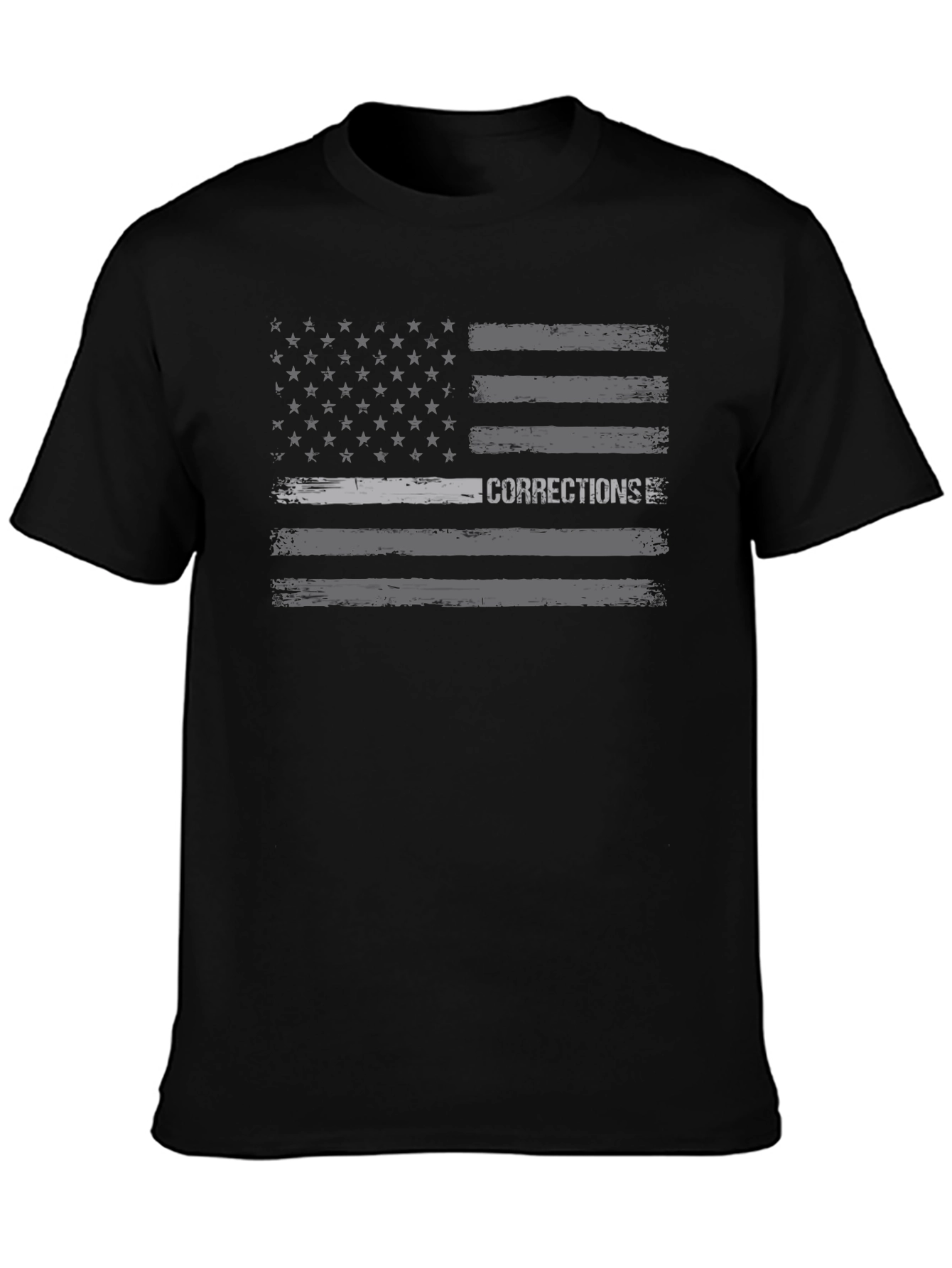 Corrections American Flag T-Shirt - Black