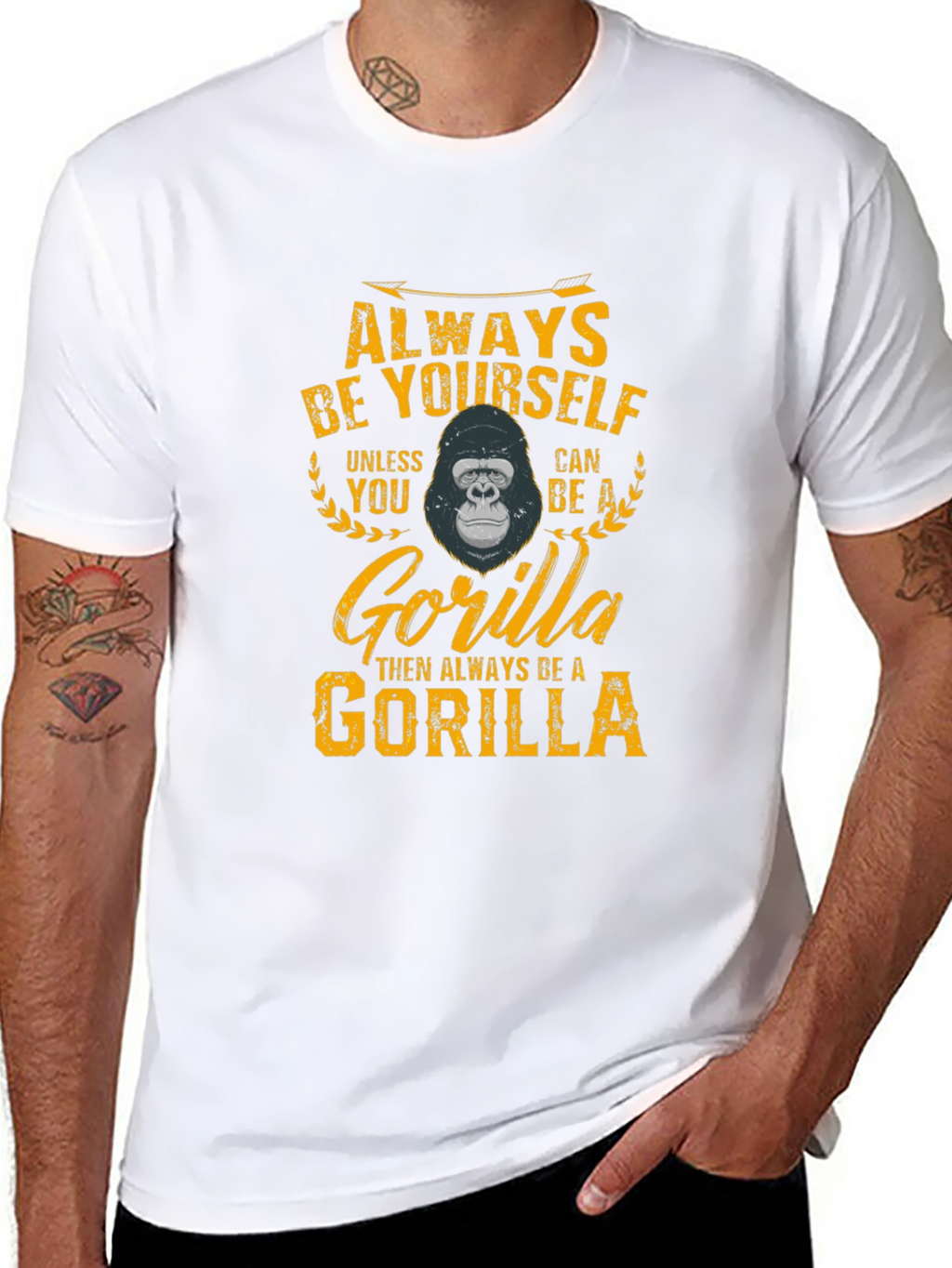 Always Be Yourself Gorilla Graphic T-Shirt