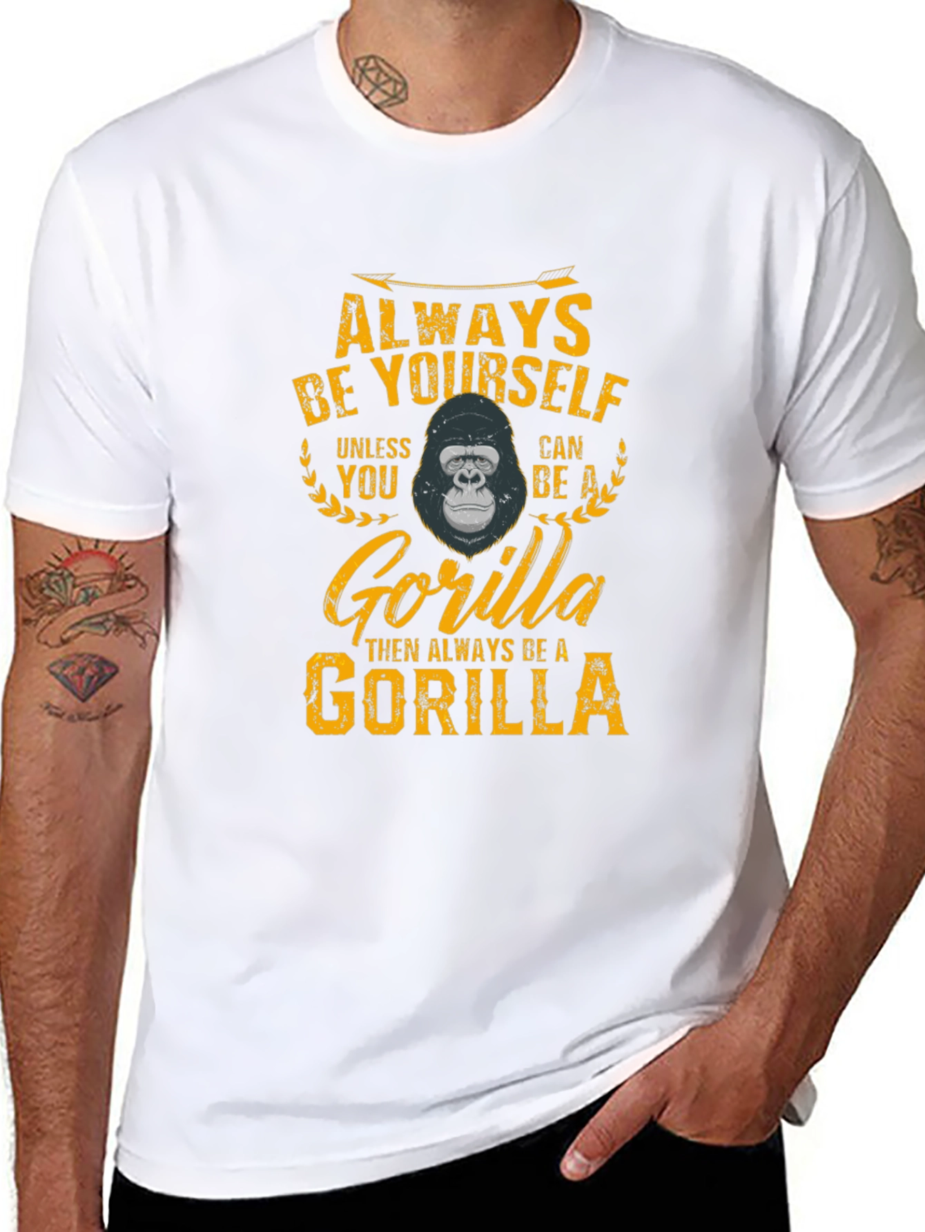 Always Be Yourself Gorilla Graphic T-Shirt