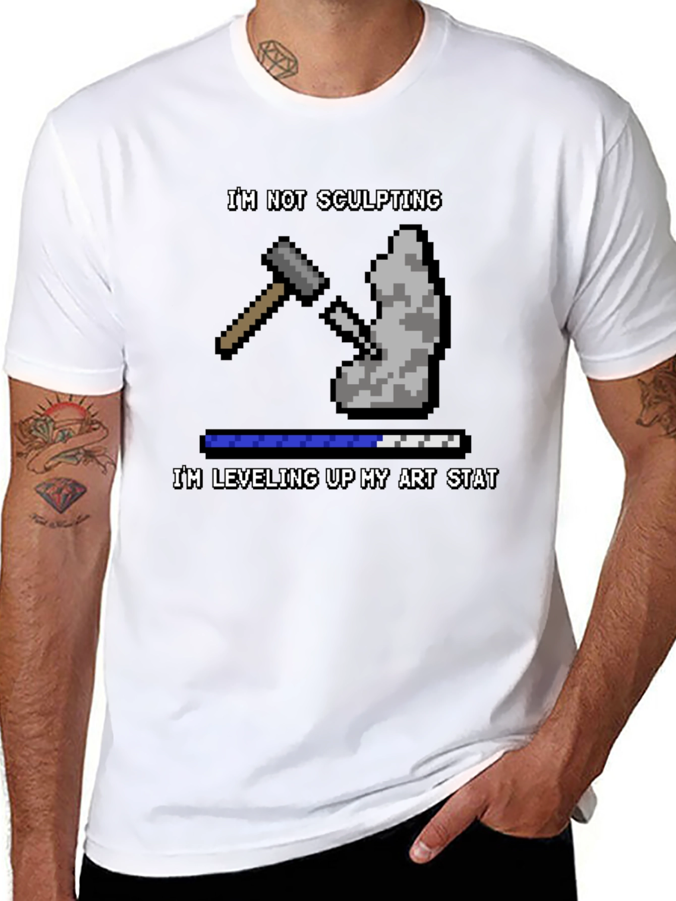 Pixel Art Sculpting T-Shirt - Level Up Your Style!