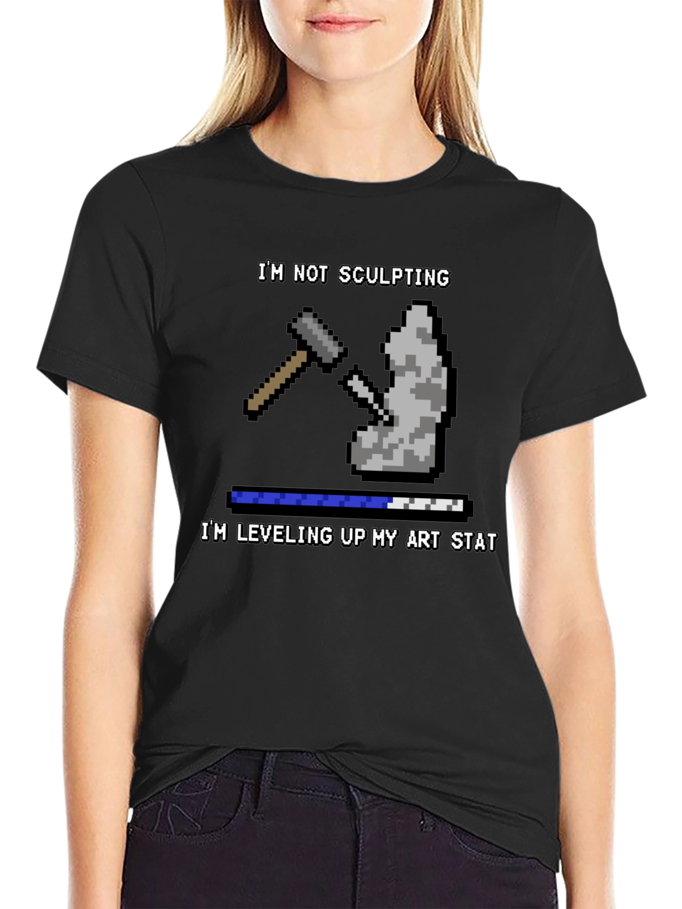 Pixel Art Sculpting T-Shirt - Level Up Your Style!