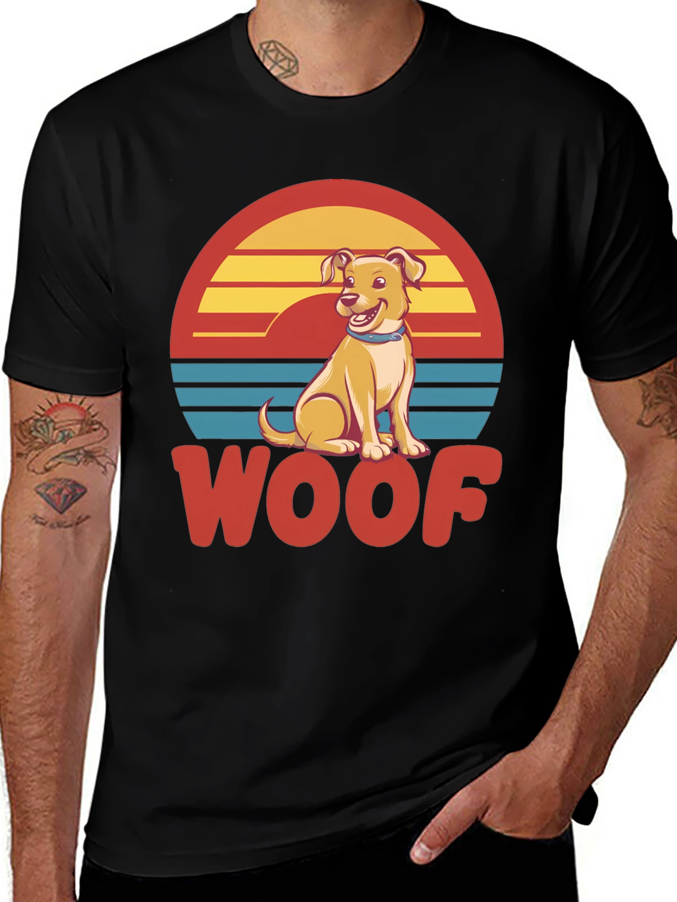 Woof Dog T-Shirt - Retro Pet Lover Tee