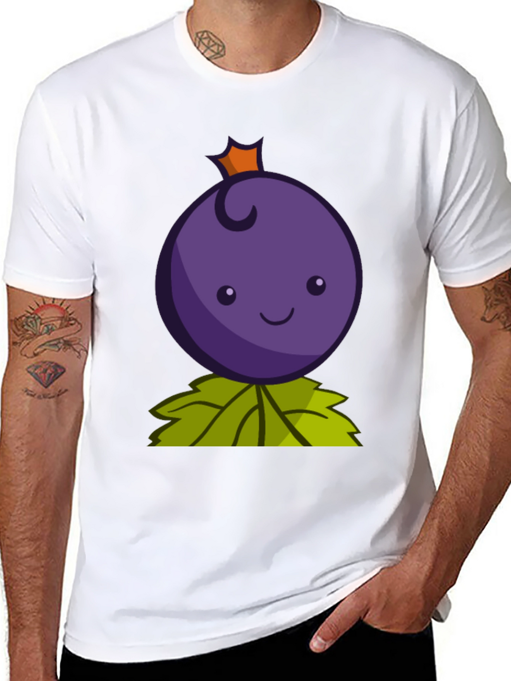 Cute Berry Cartoon Graphic T-Shirt