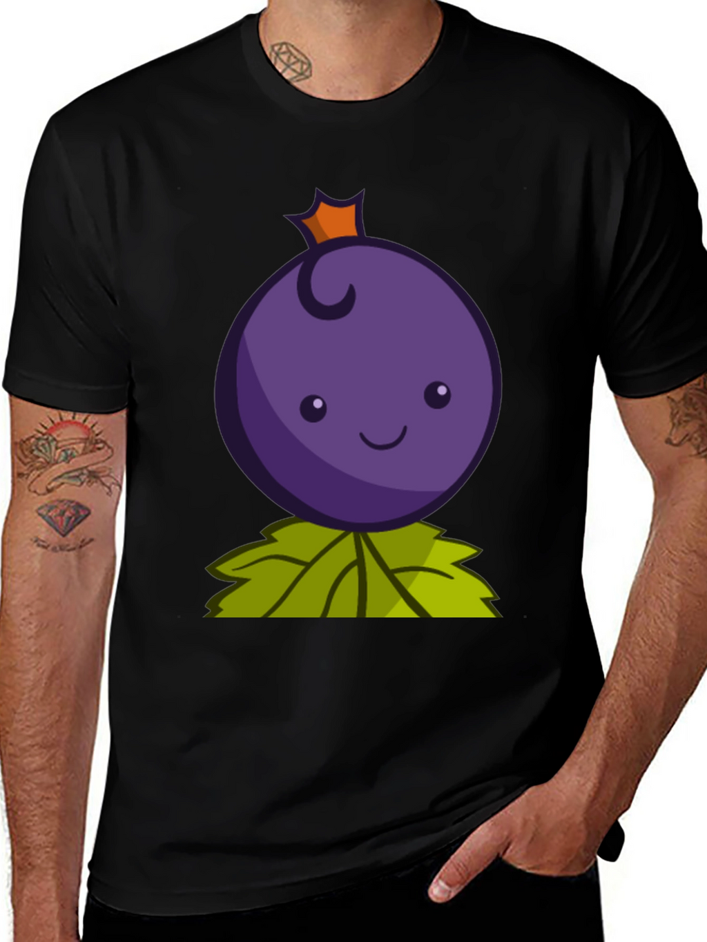 Cute Berry Cartoon Graphic T-Shirt
