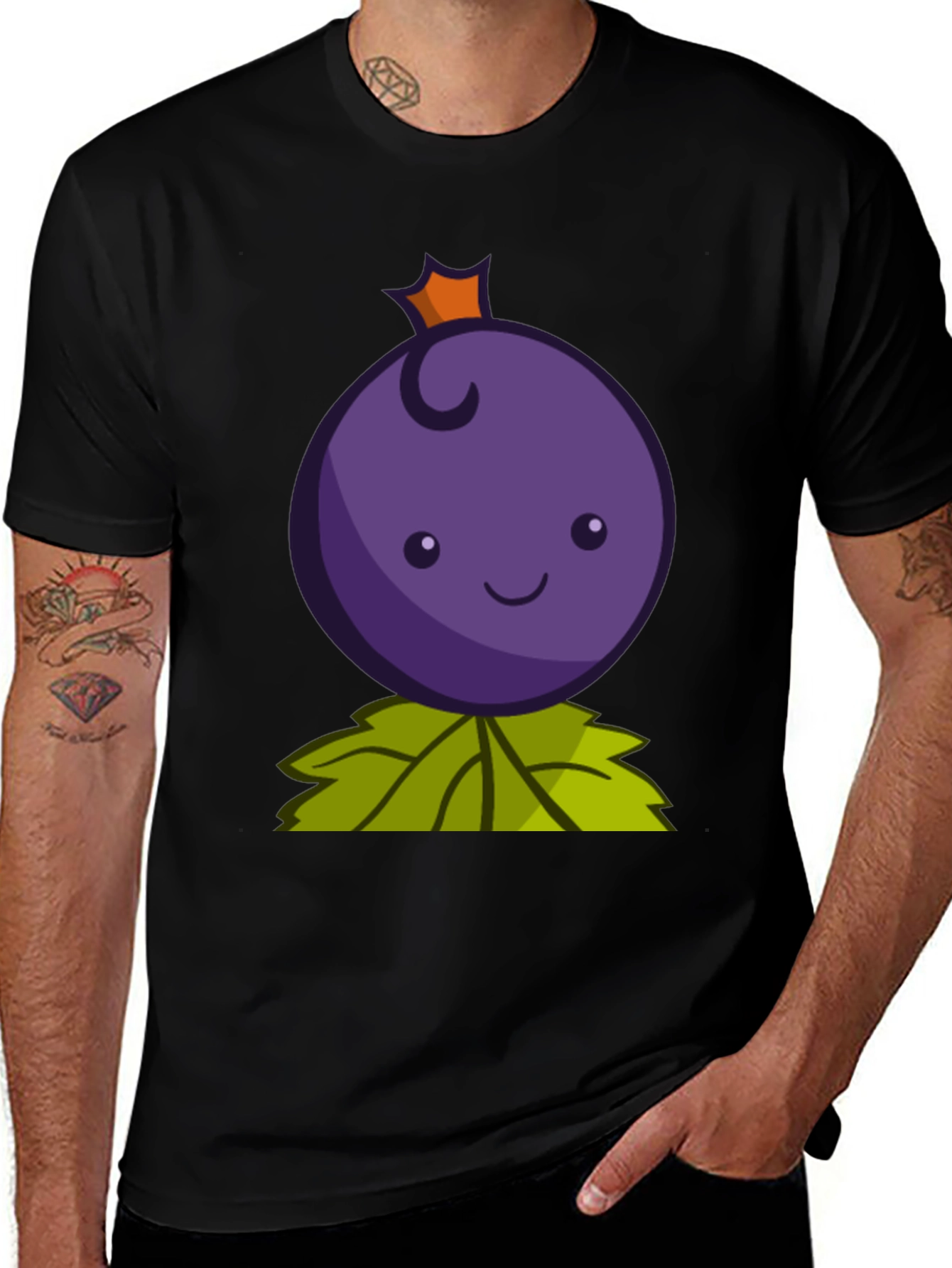 Cute Berry Cartoon Graphic T-Shirt