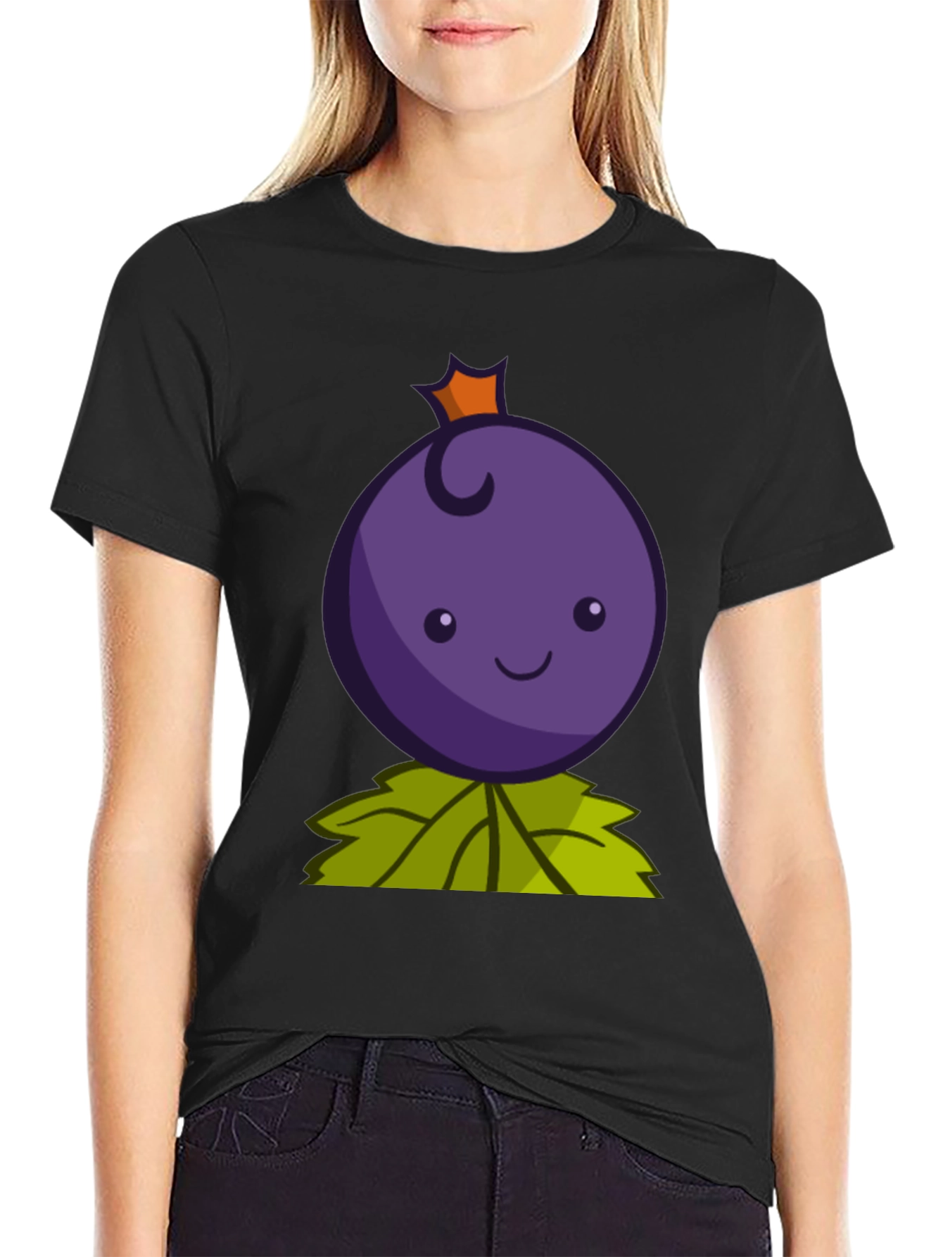 Cute Berry Cartoon Graphic T-Shirt