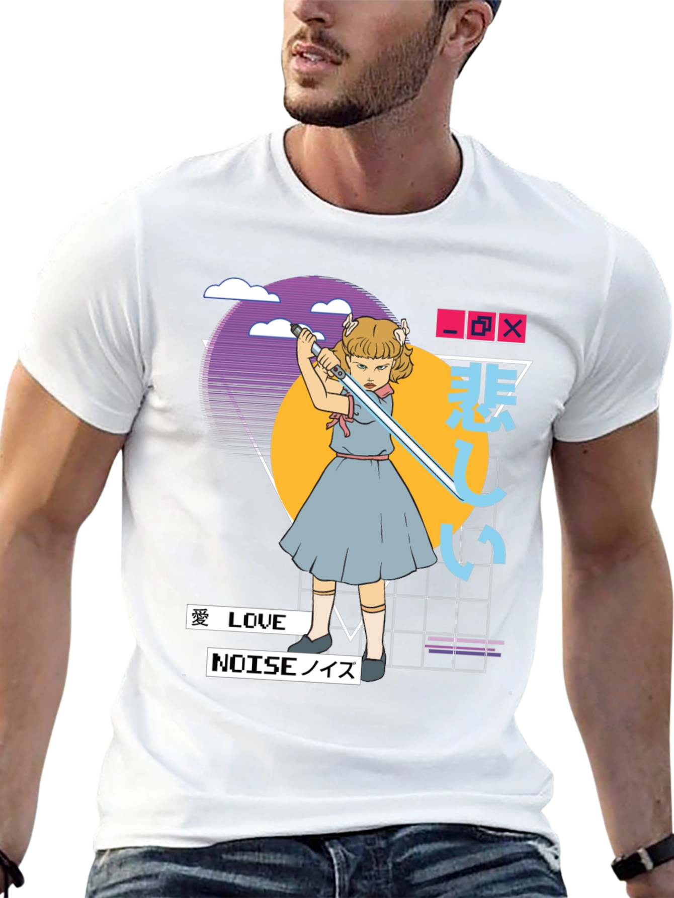 Synthwave Aesthetic T-Shirt - Edgy Vaporwave Tee