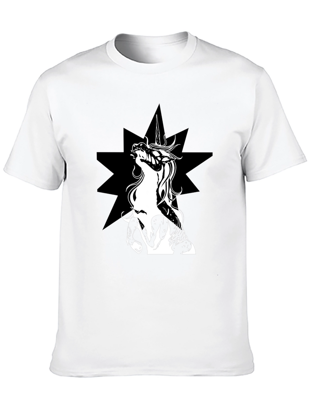 Unicorn Star Black T-Shirt