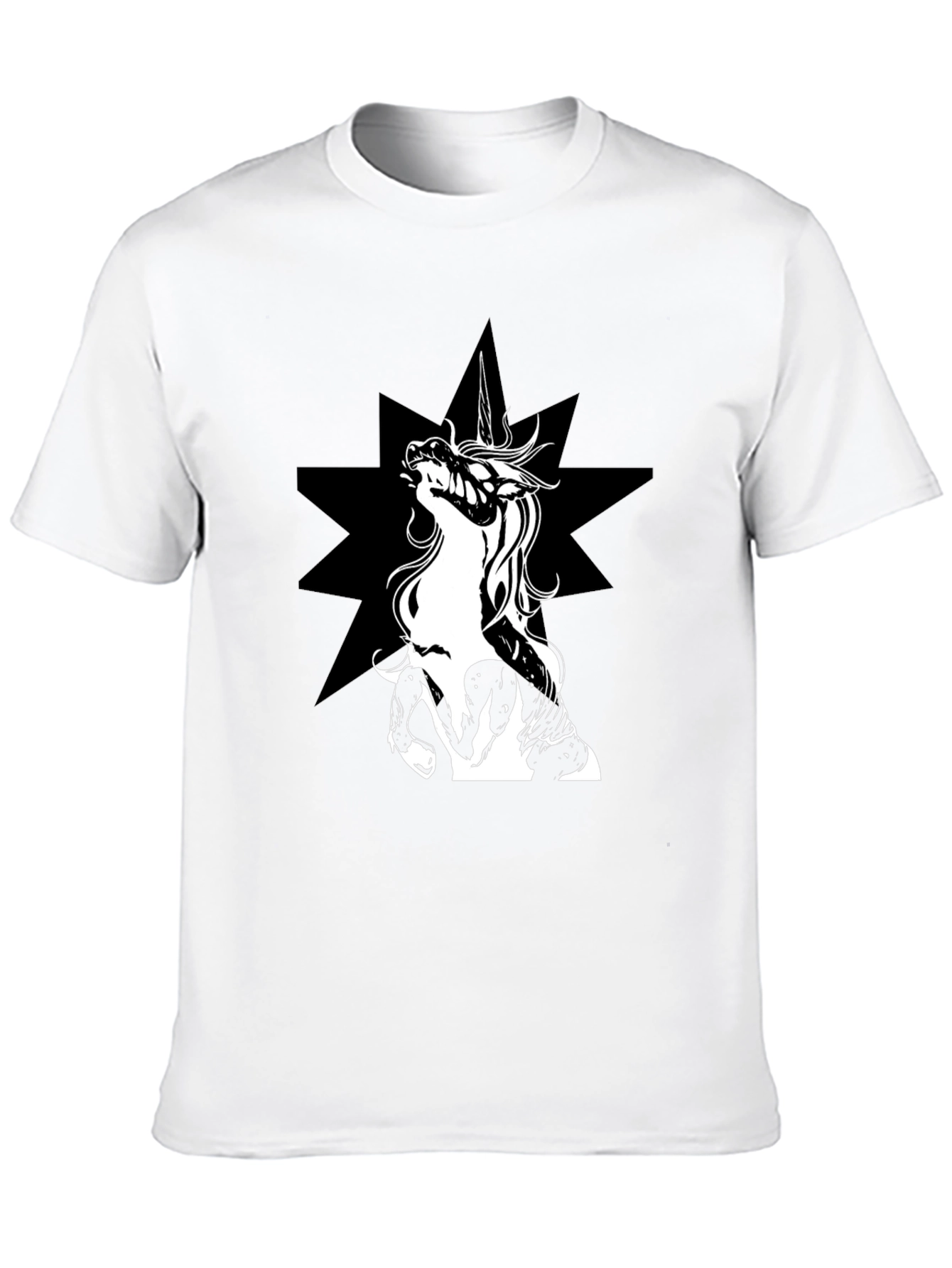Unicorn Star Black T-Shirt